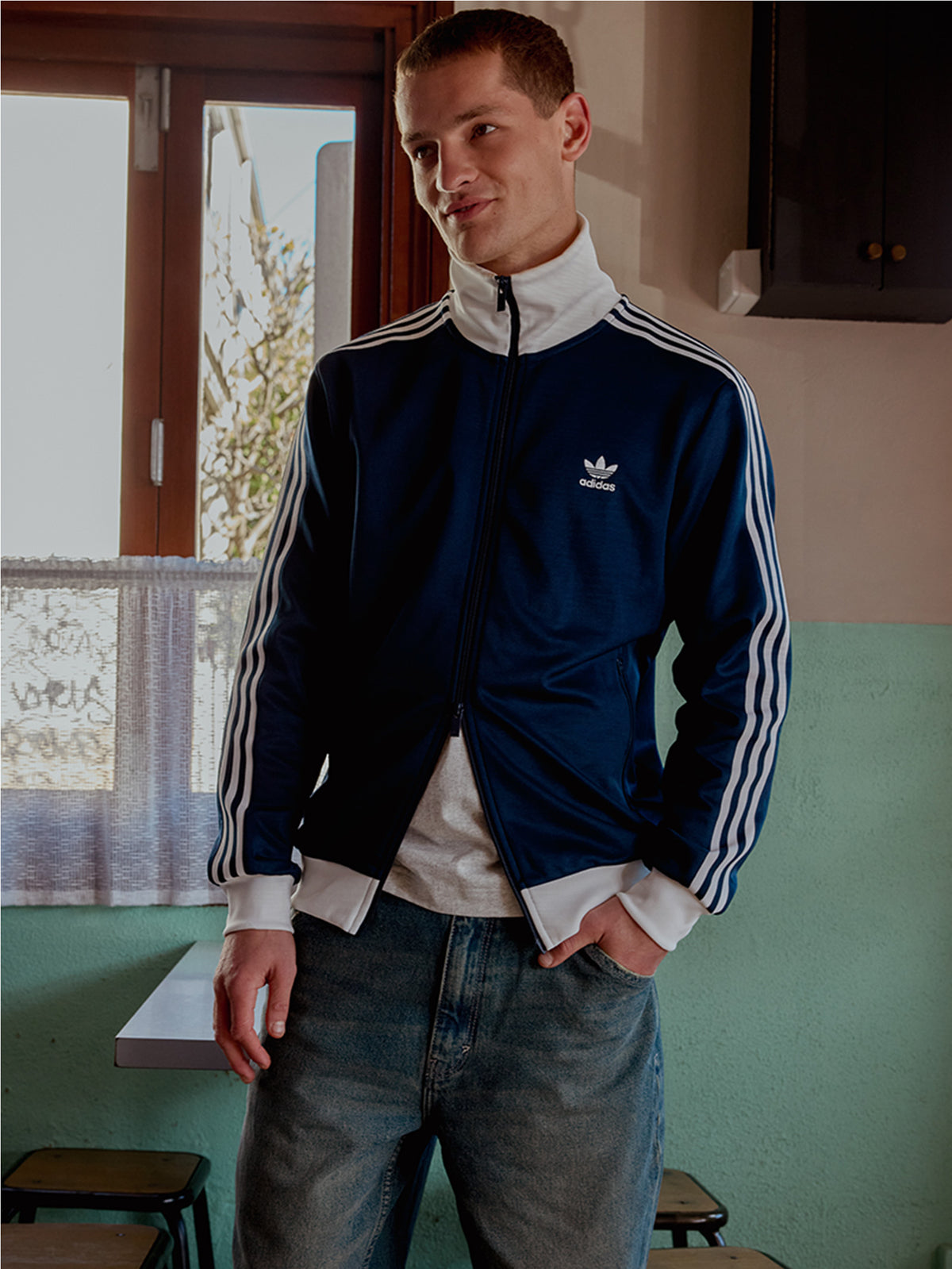 Adidas Mens Classic Track Top | NIGHT/INDIGO