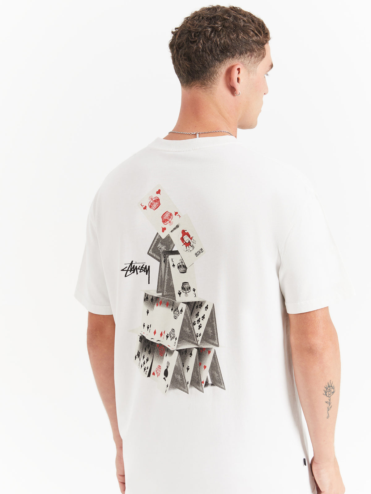 House Of Cards Heavyweight T-Shirt in Pigment White