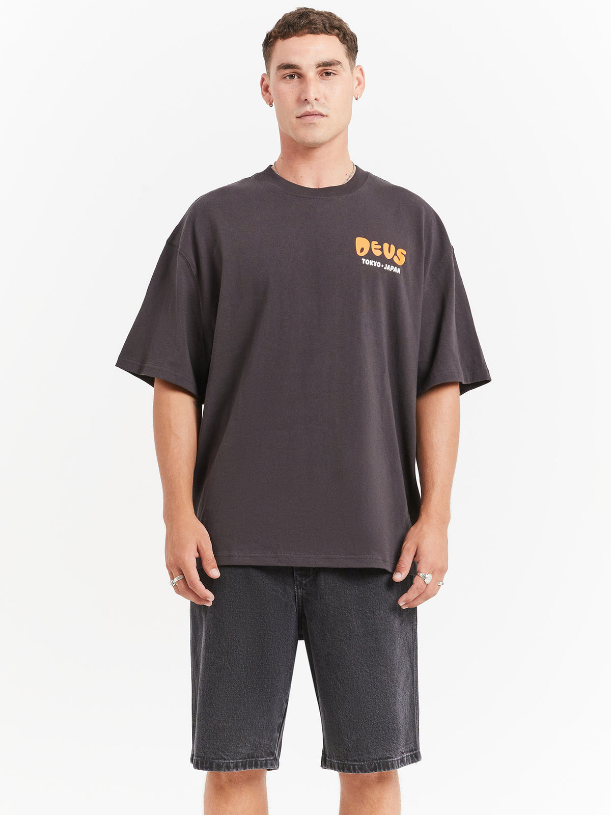 Deus Sax And The City T-Shirt | Anthracite