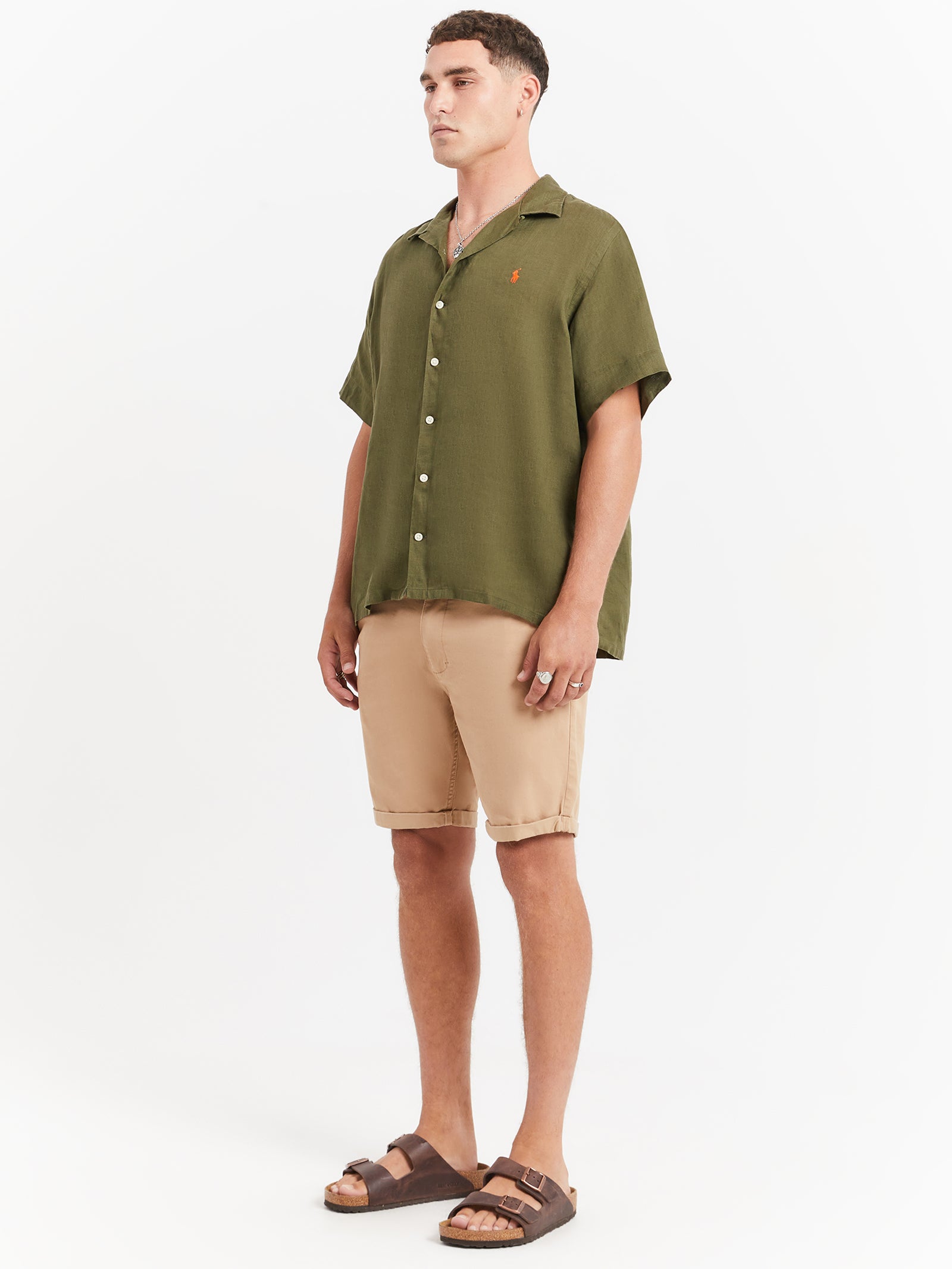 Piece Dye Linen Short Sleeve Shirt
