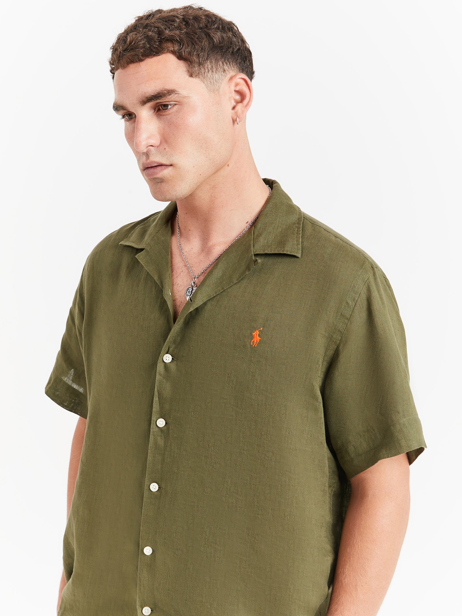 Piece Dye Linen Short Sleeve Shirt
