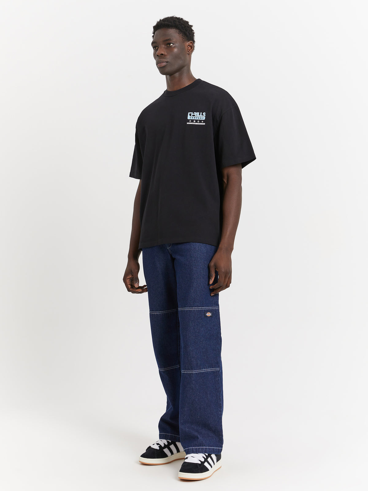 Services Box Fit Oversize T-Shirt in Black