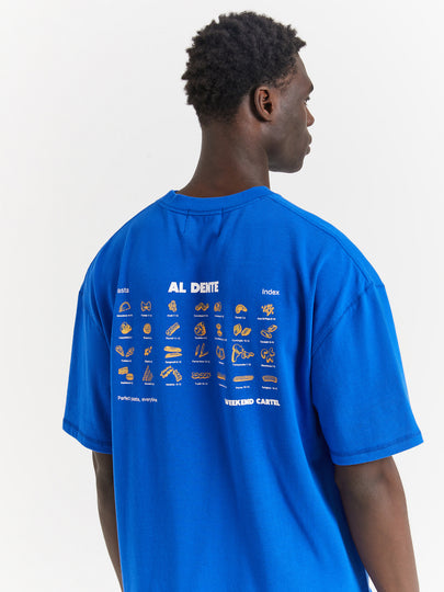 Pasta Chart T-Shirt in Cobalt