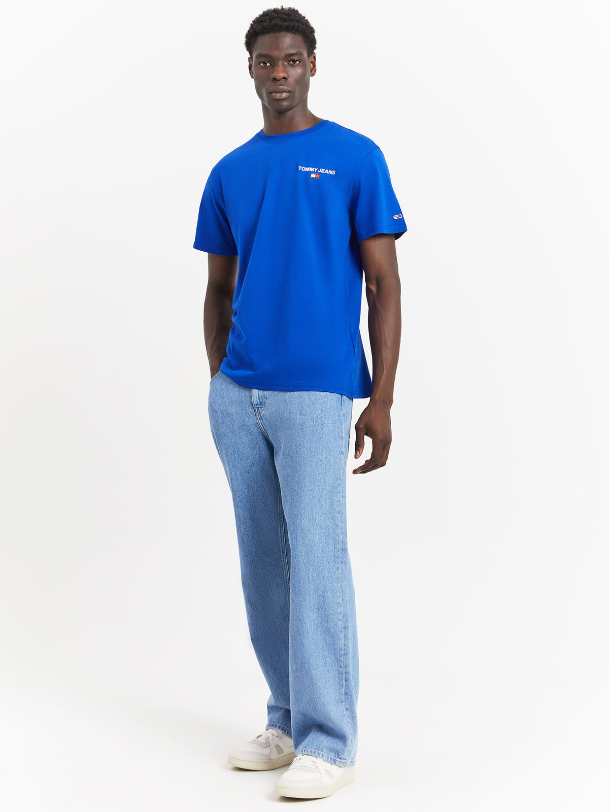 Classic Linear Back Print T-Shirt in Ultra Blue