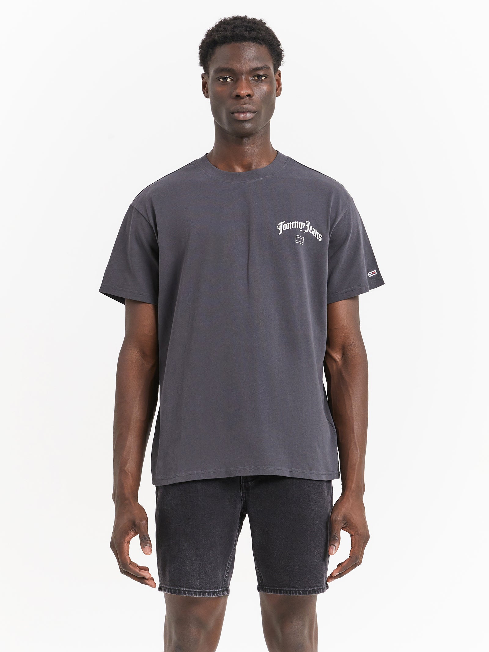 Back Logo Relaxed Fit T-Shirt in New Charcoal