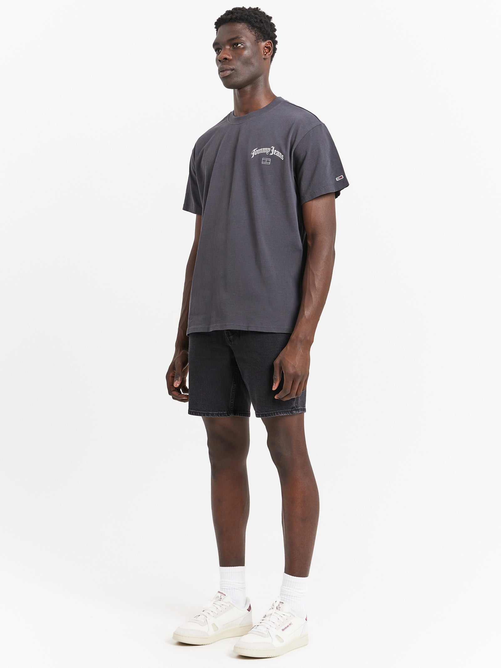 Back Logo Relaxed Fit T-Shirt in New Charcoal
