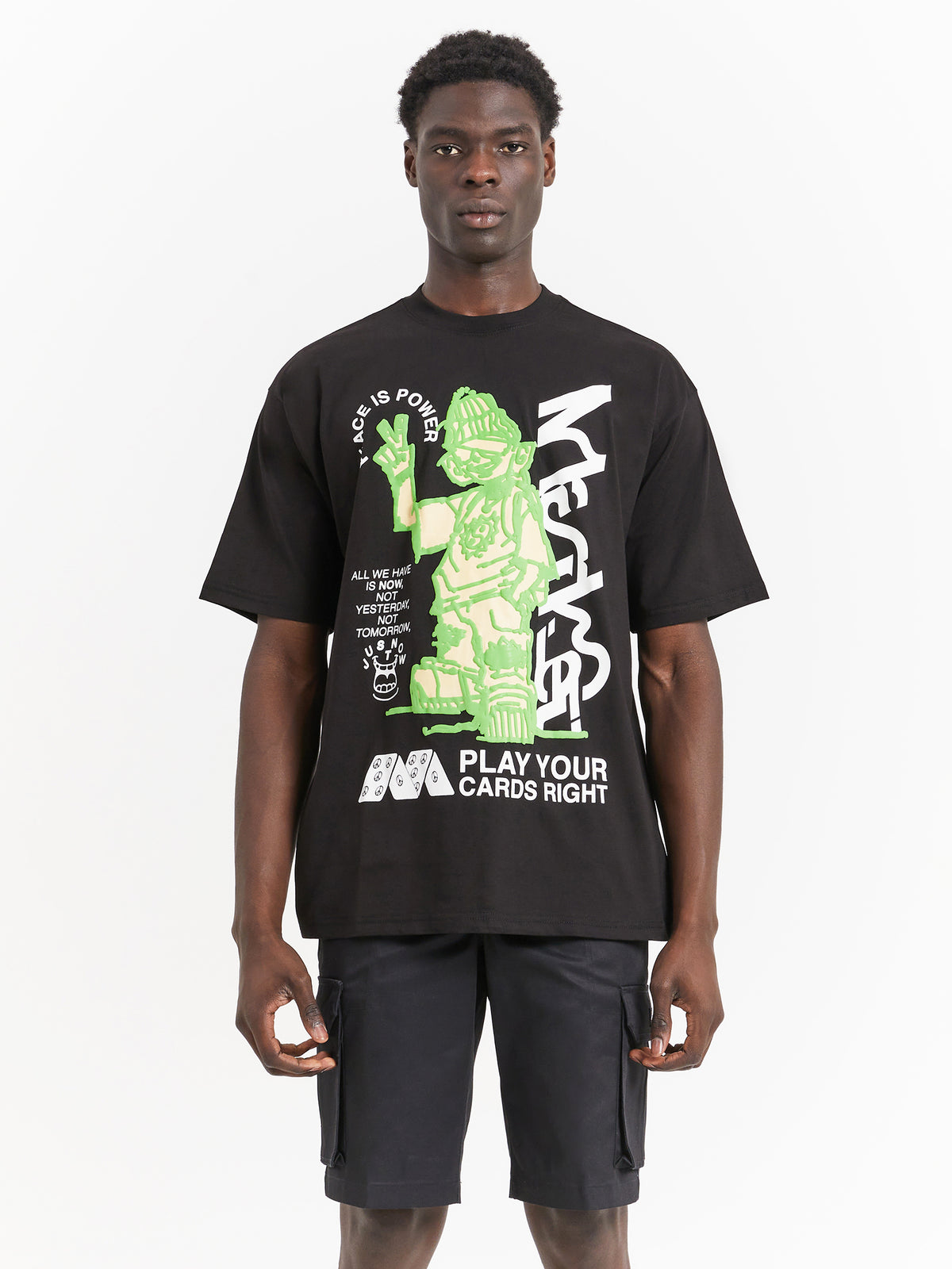 Play Your Hand T-Shirt in Black