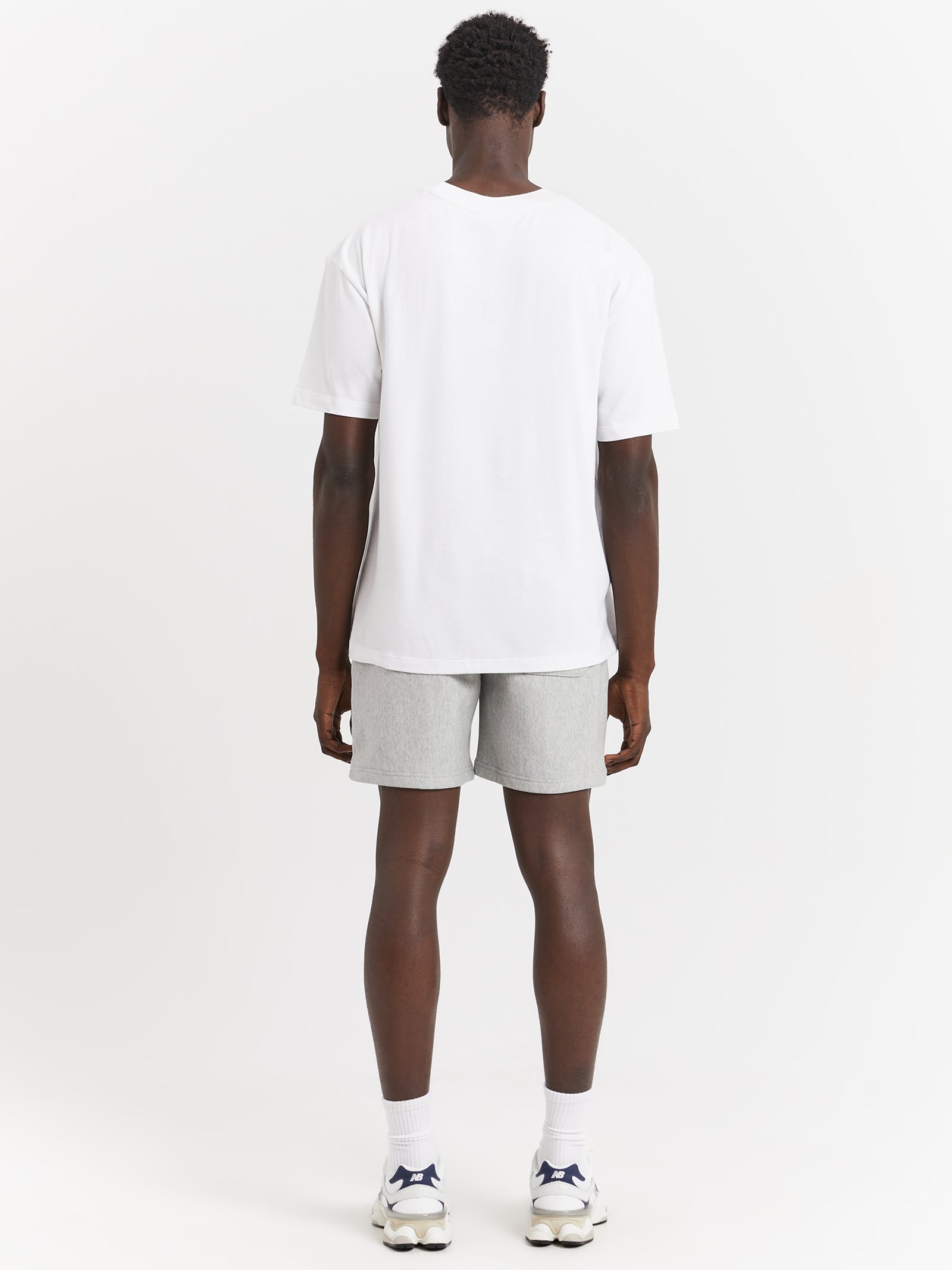 Reverse Weave Terry Shorts in Oxford Heather Grey