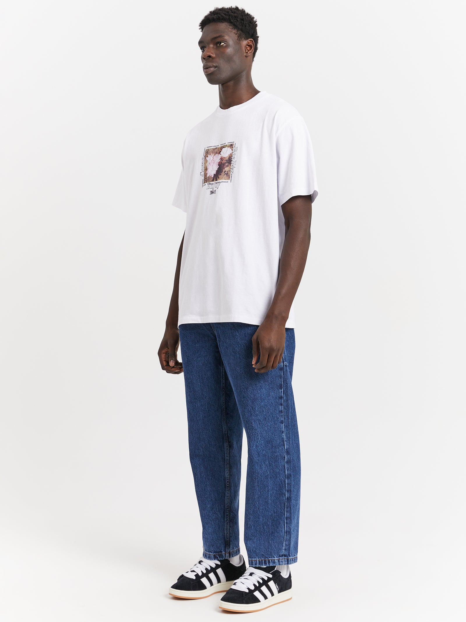 Thrills Enjoy Reality Merch Fit T-Shirt White | Glue Store