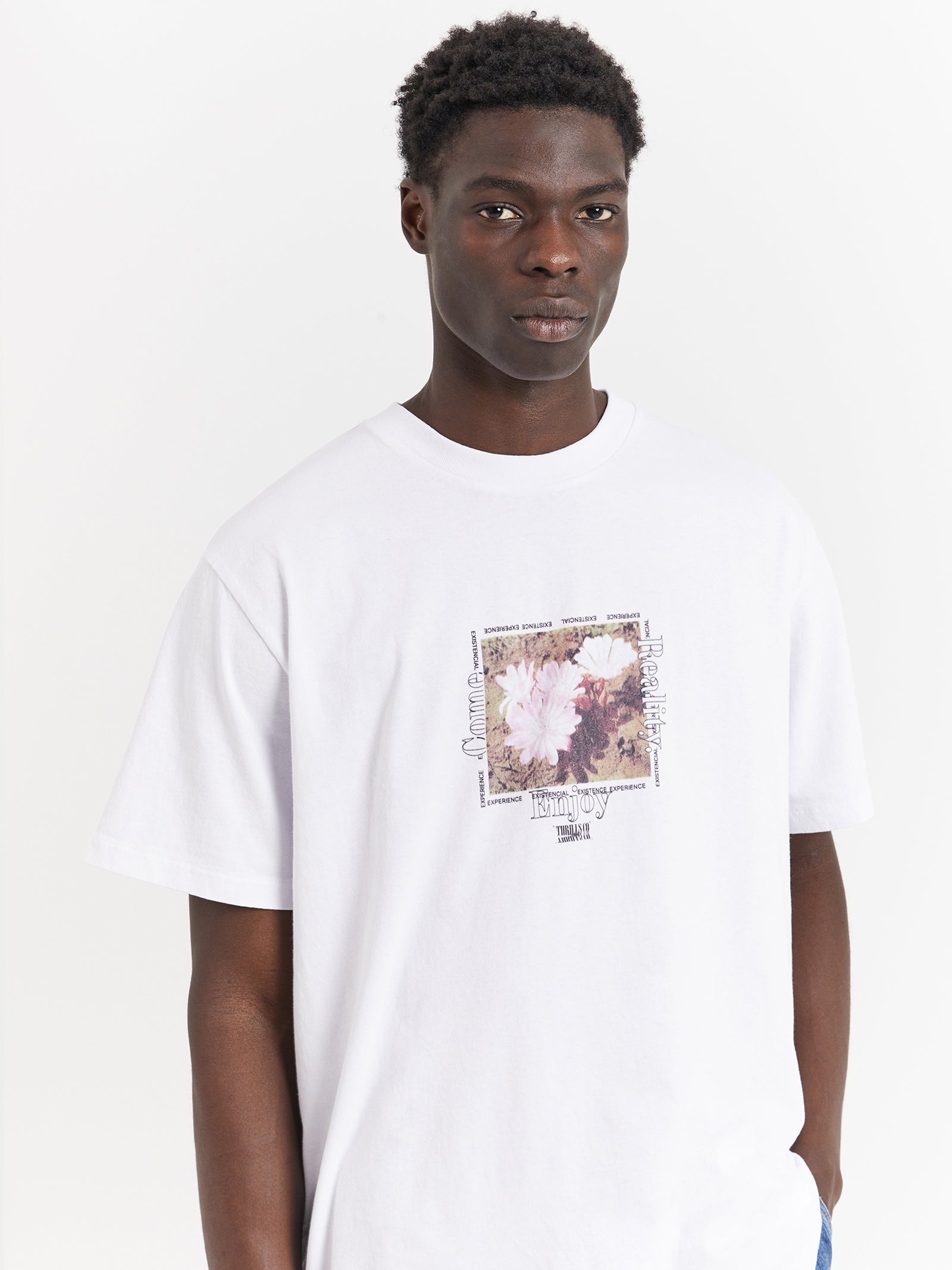 Thrills Enjoy Reality Merch Fit T-Shirt White | Glue Store