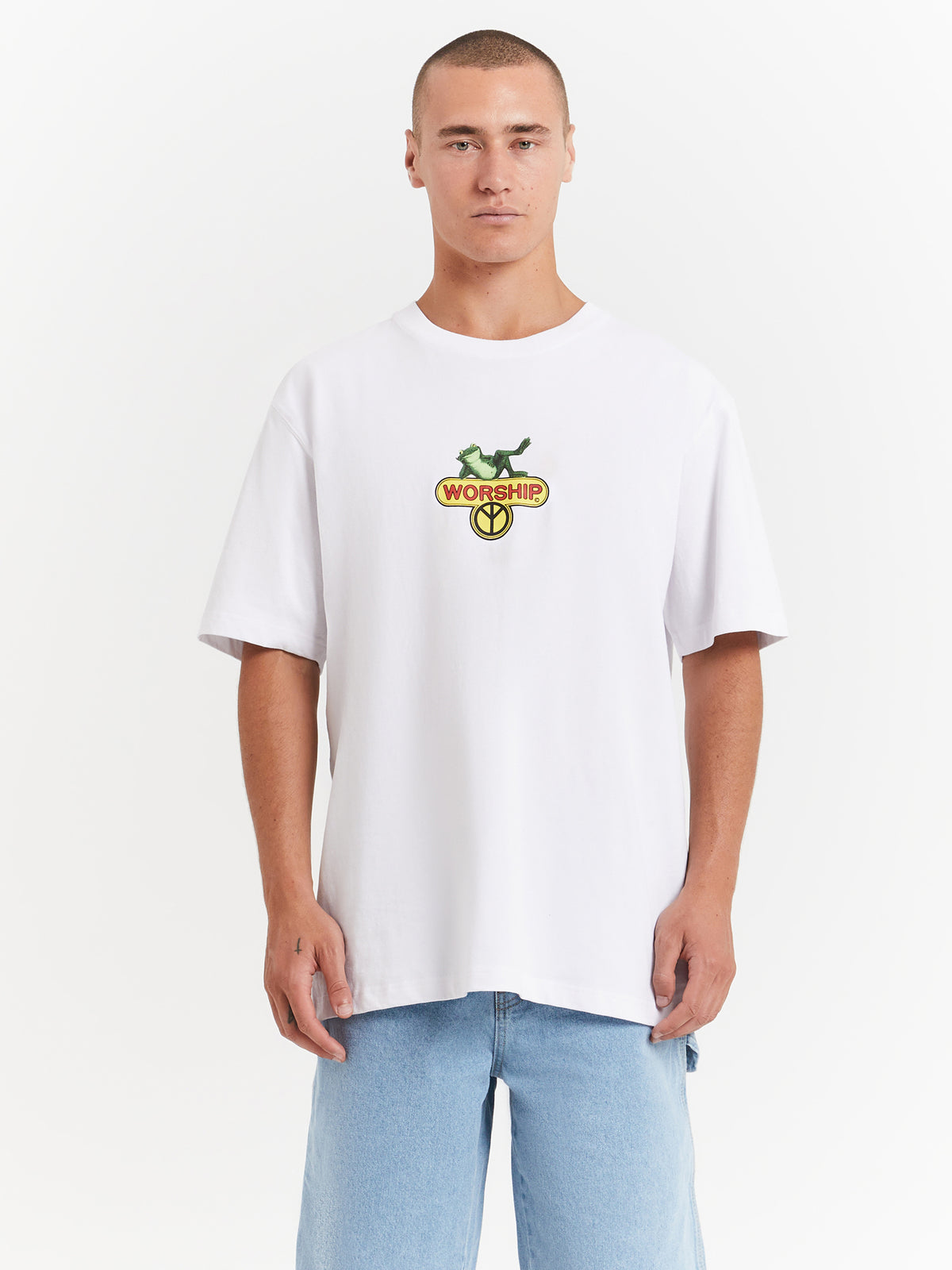 Stress Less Oversize T-Shirt in White