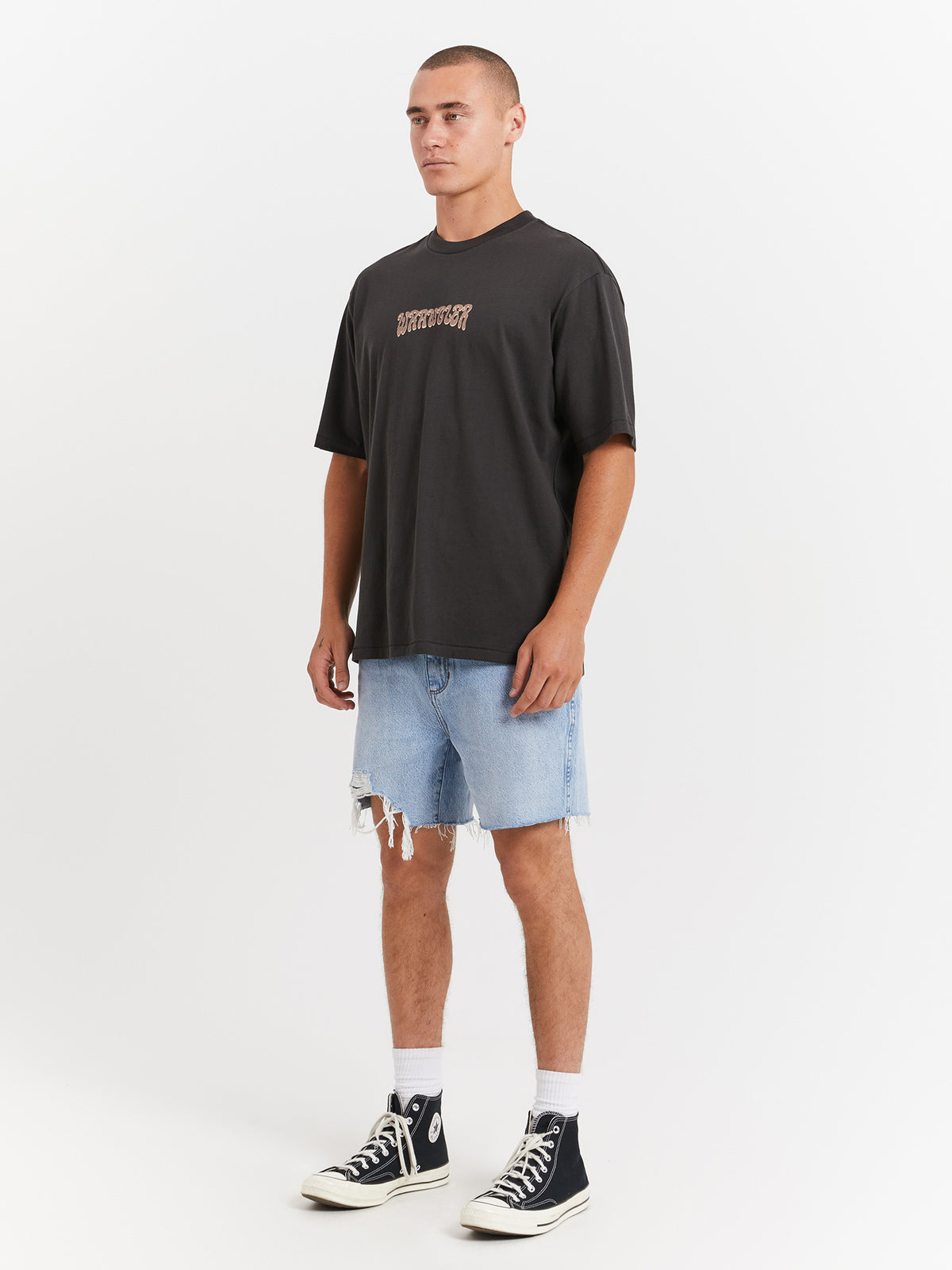 Wrangler Botanical Love Slacker T-Shirt | Worn Black