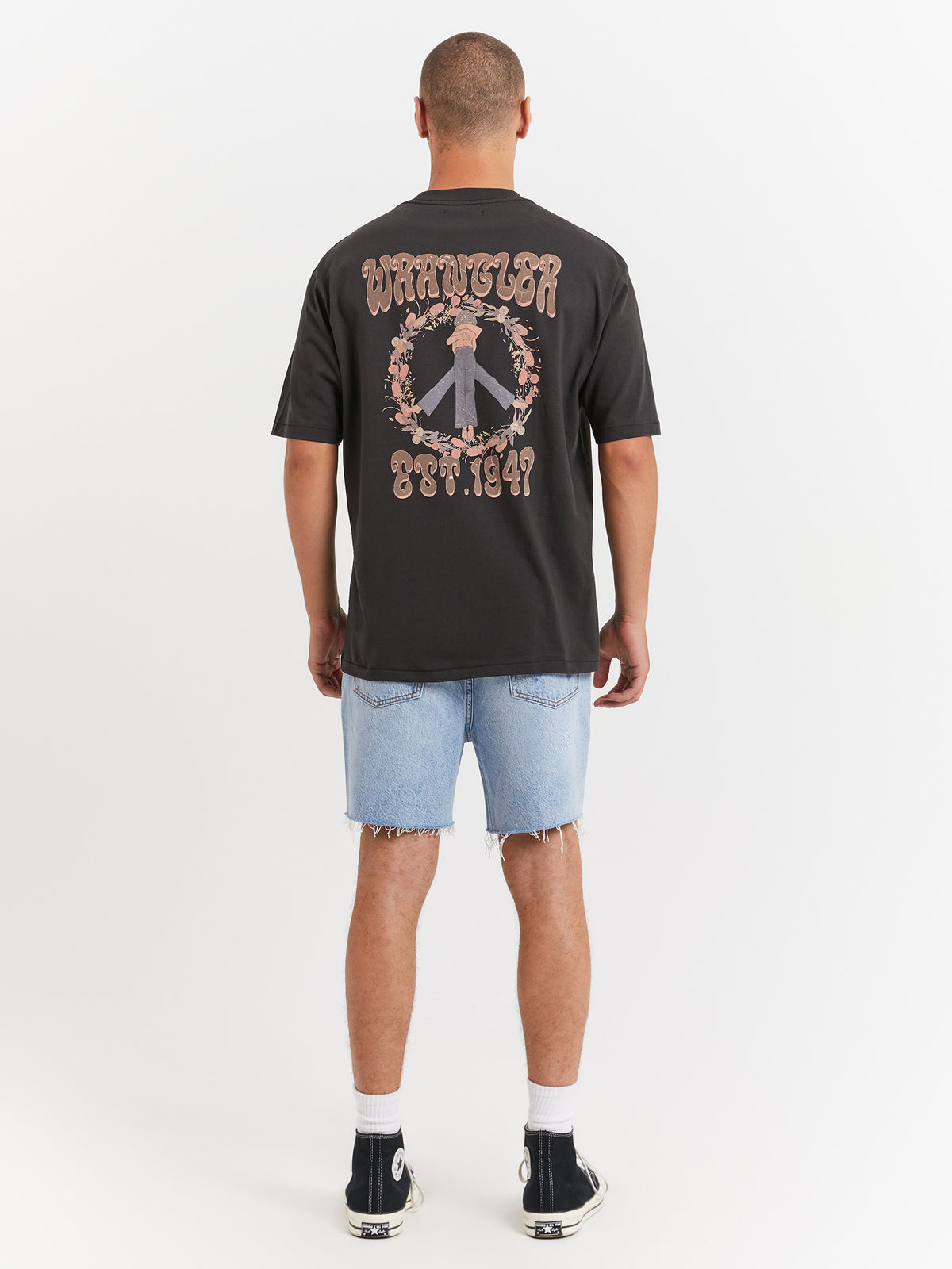 Wrangler Botanical Love Slacker T-Shirt | Worn Black