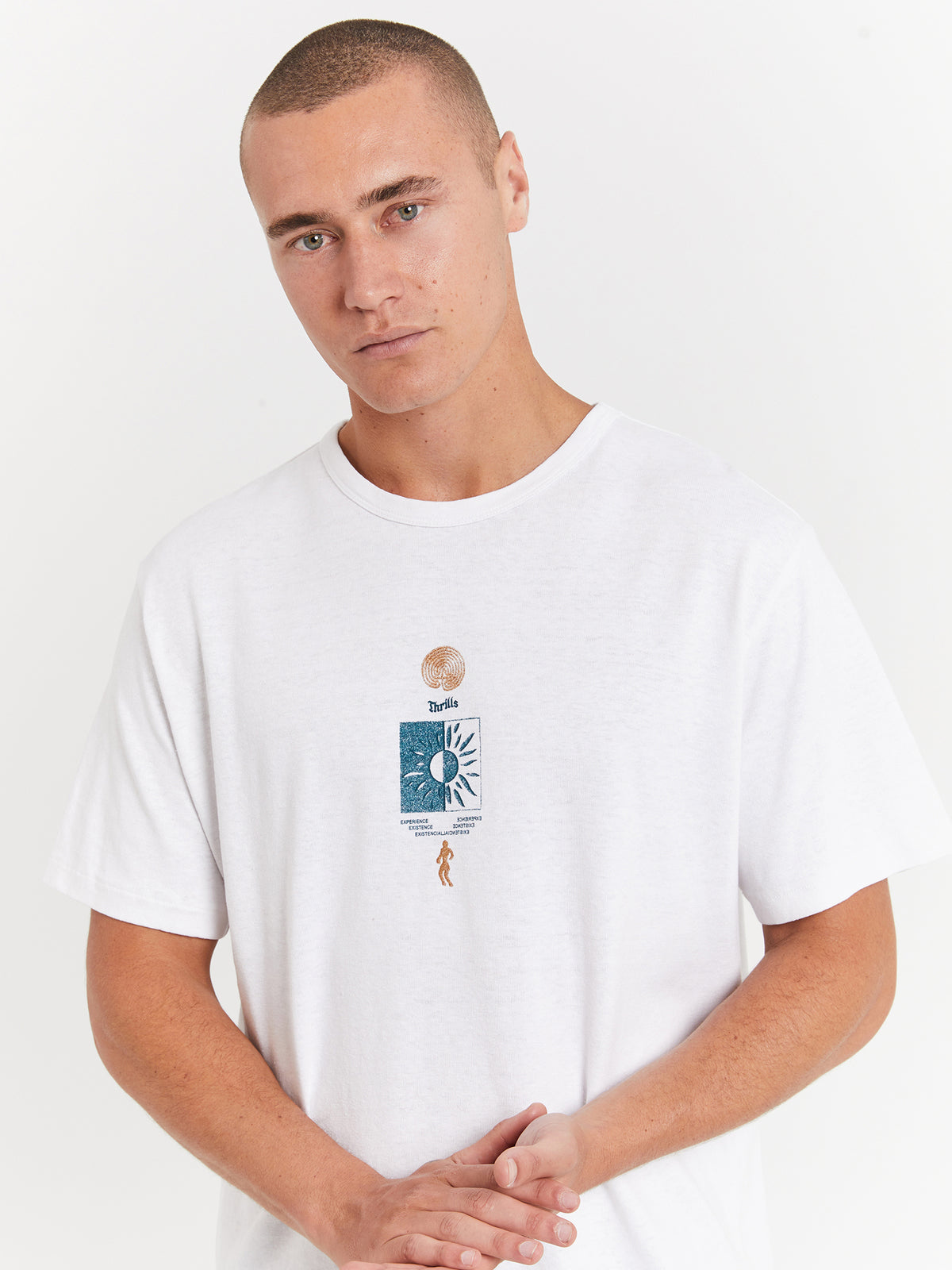 Hemp Existencial Merch Fit T-Shirt in Lucent White