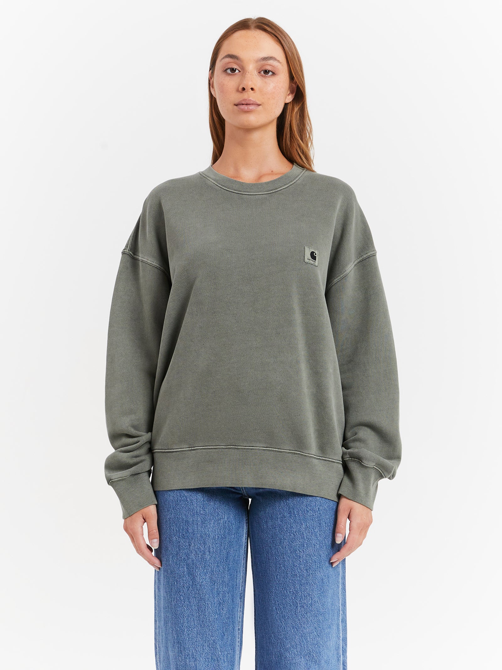 Carhartt Wip Nelson Sweat Green | Glue Store