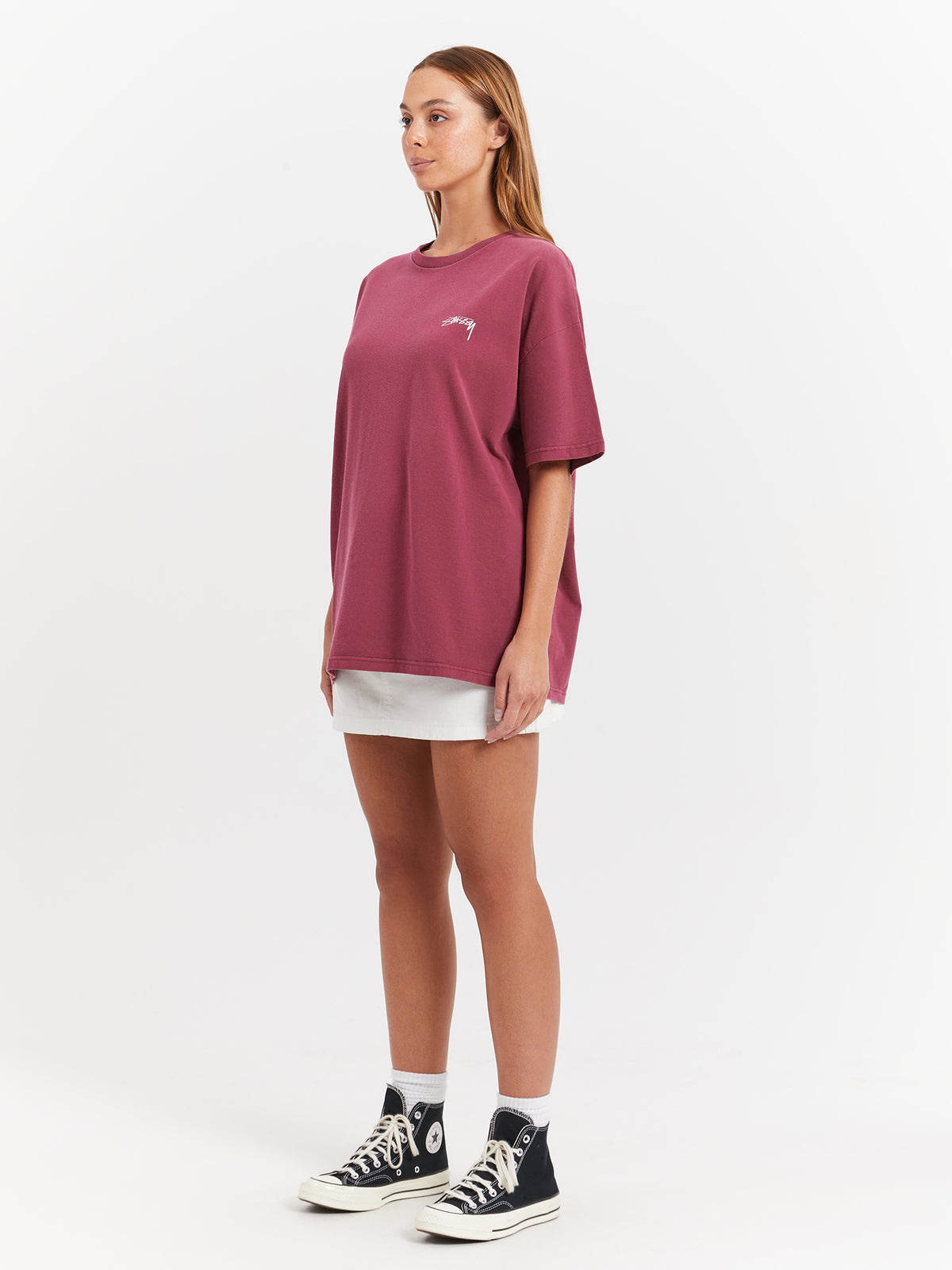 Statue Heavyweight Relaxed T-Shirt in Raspberry