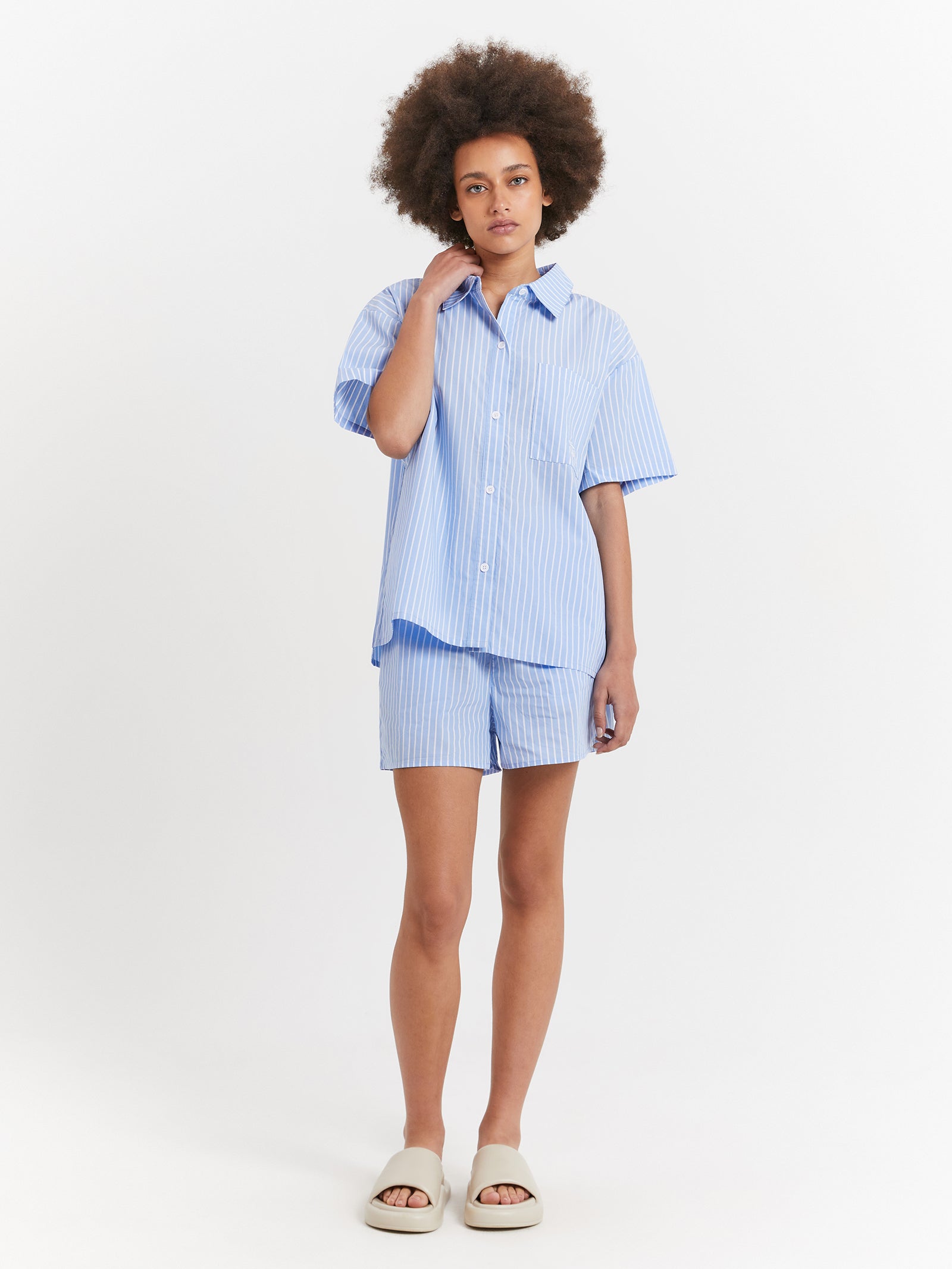 Pop Short Sleeve Graffiti Stripe Shirt