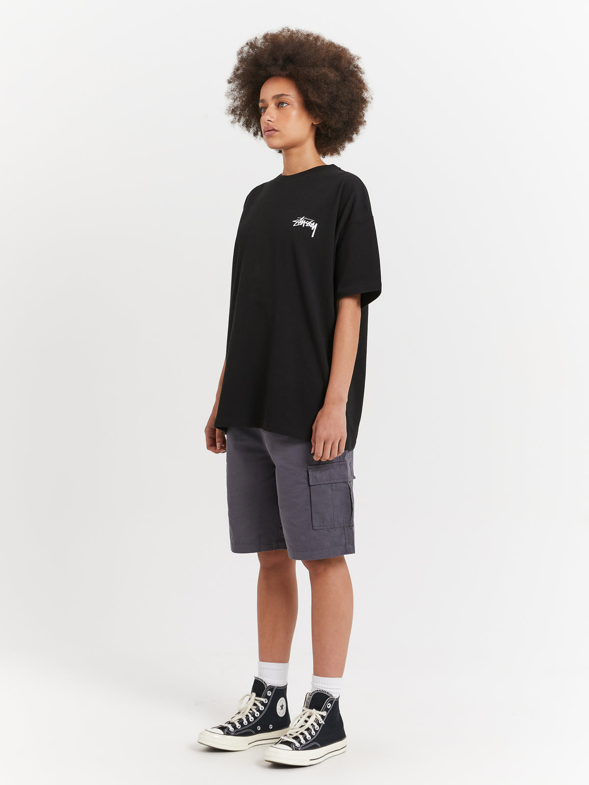 Stussy Pair Of Dice Heavyweight Relaxed T-Shirt | Black