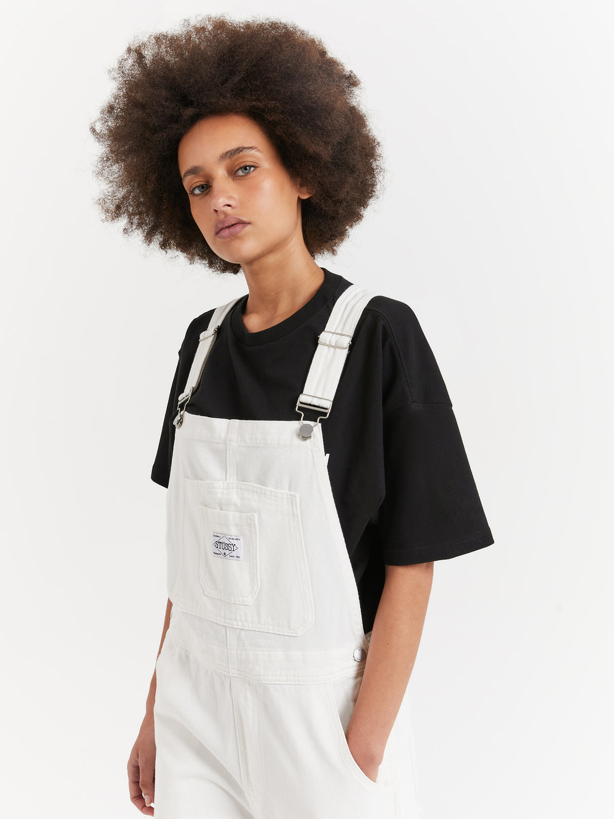 Stussy Nevada Denim Overalls | White