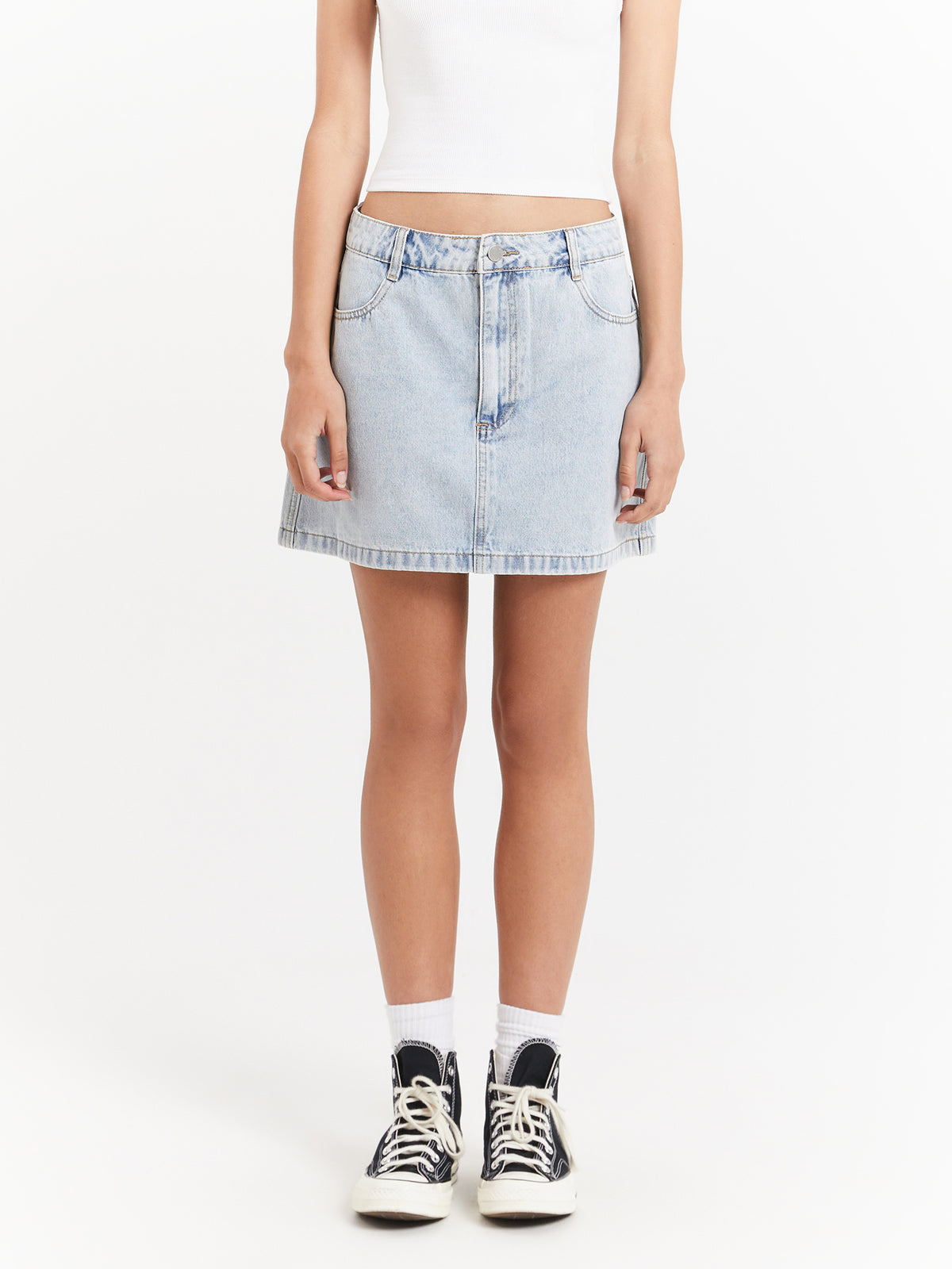Stussy Workwear Denim Mini Skirt | Light Blue