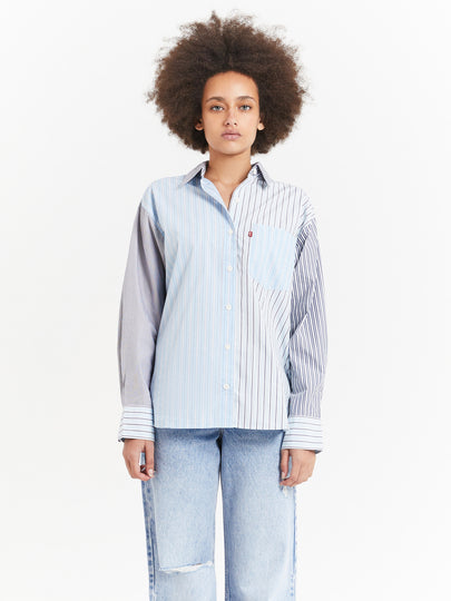 Nola Oversized Shirt in Lorelai Stripe Omphalodes