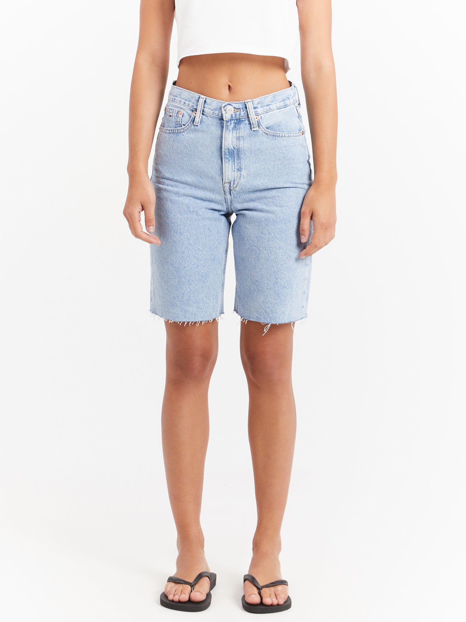 Harper Bermuda High Rise Denim Jorts