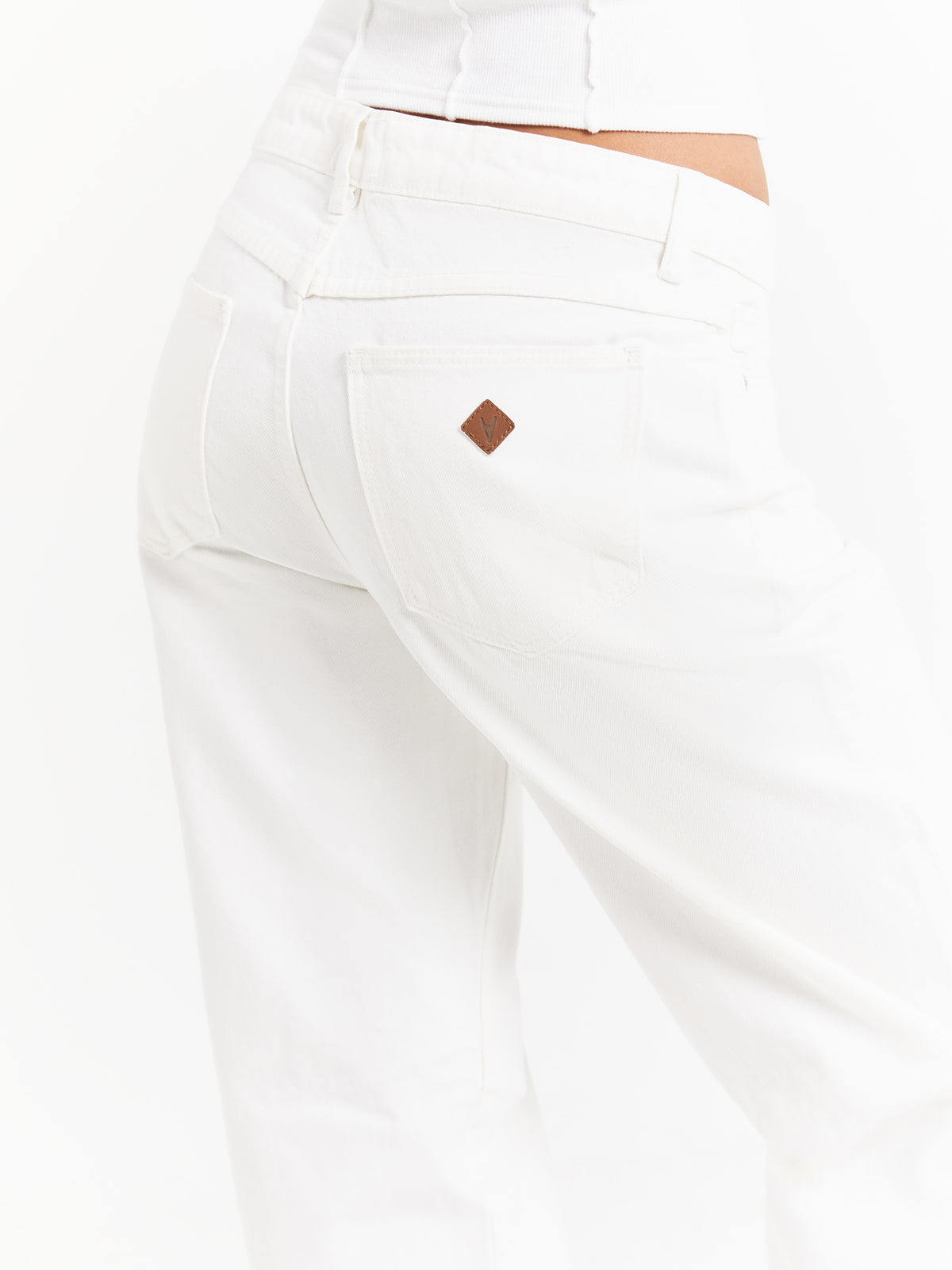 99 Baggy Jeans in Pearl White
