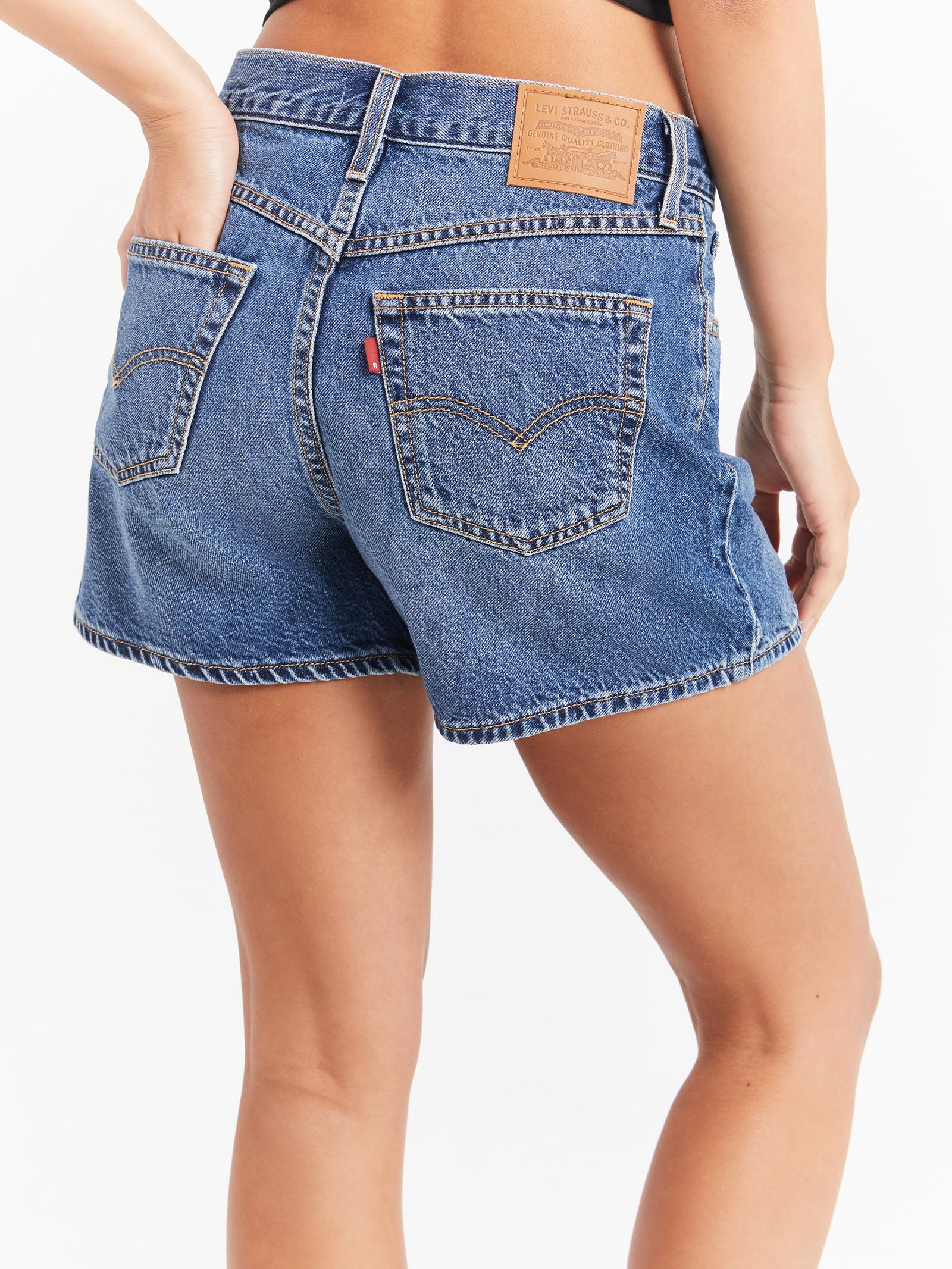 80s Mom Denim Shorts in You Sure Can Blue