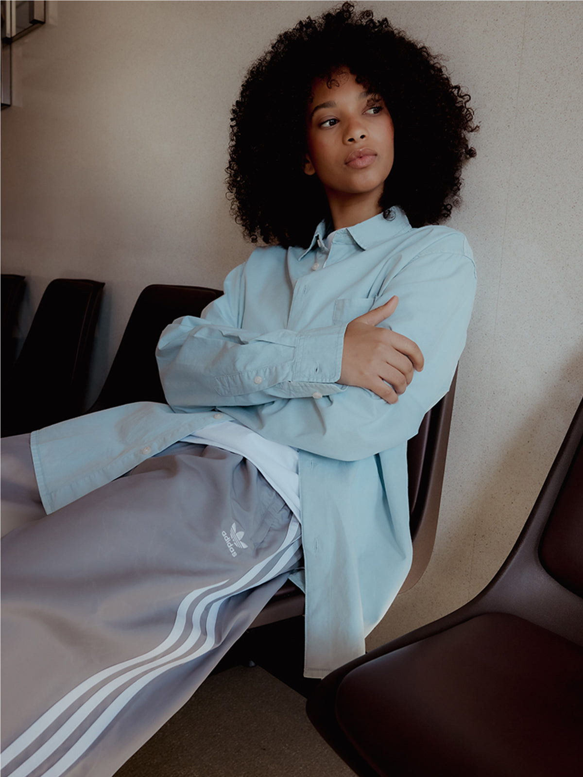 Adidas Oversized Track Pant | GREY THREE