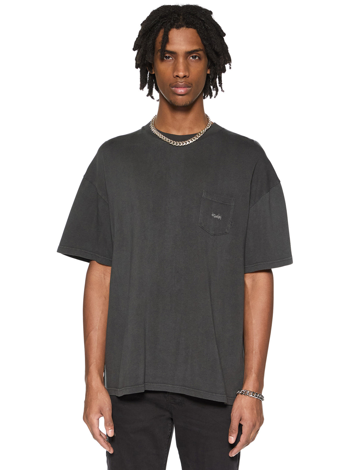 Ksubi EST Pocket SS Tee | OLD BLACK
