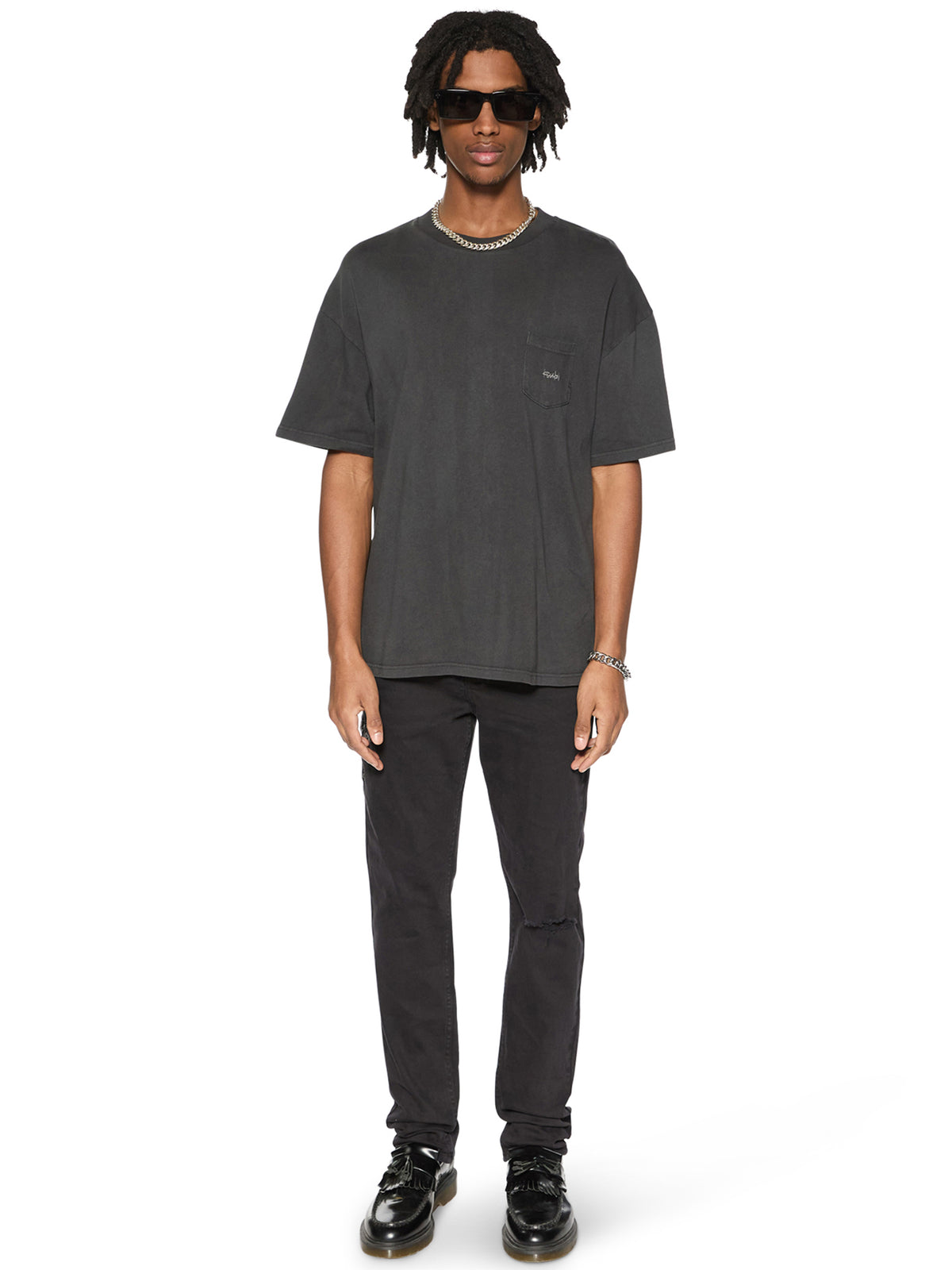 Ksubi EST Pocket SS Tee | OLD BLACK