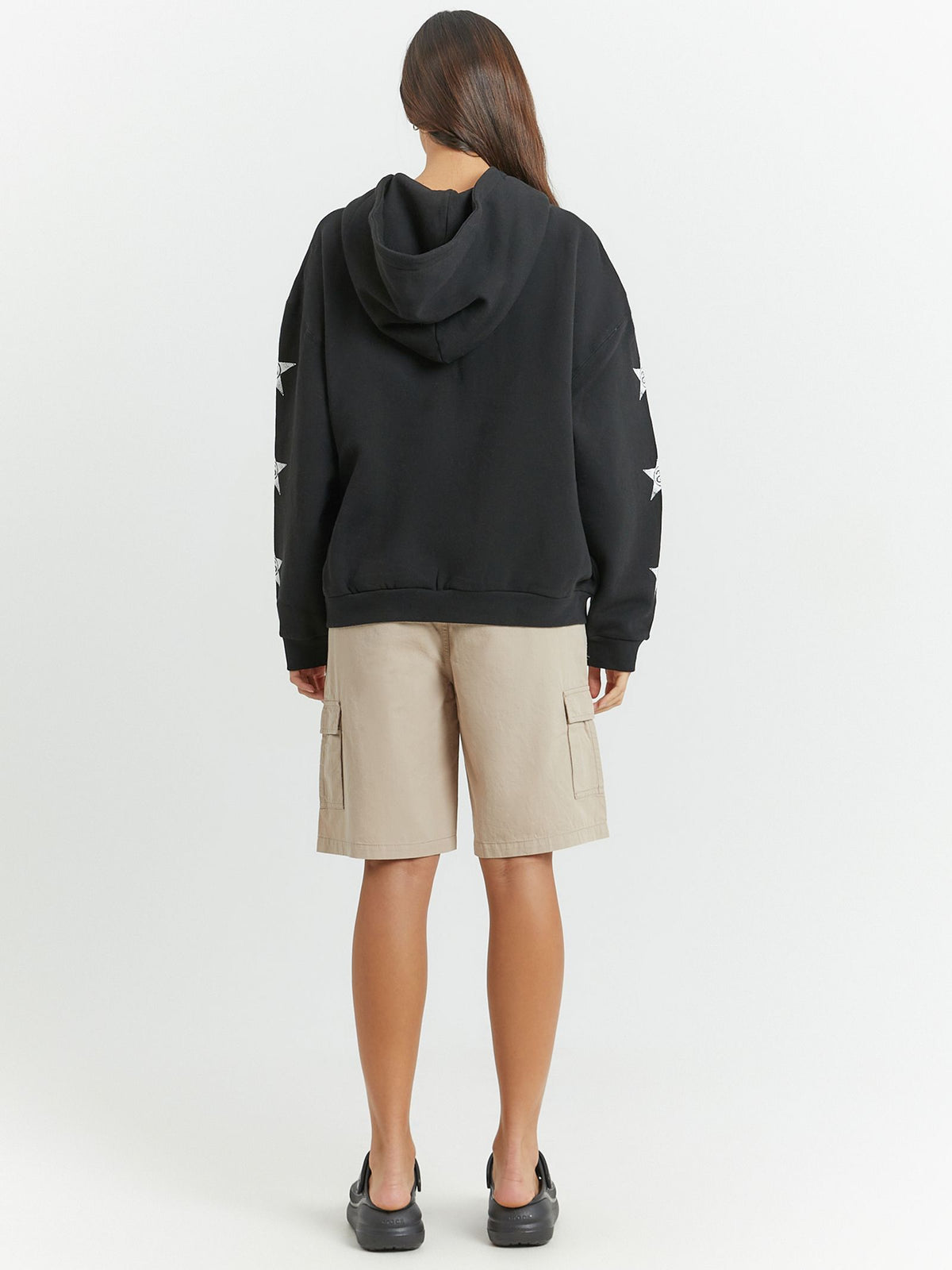 Stussy Stars Zip-Thru Hood | Black