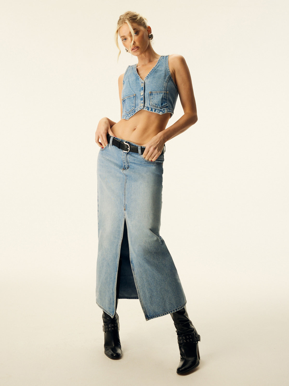 Abrand Denim Vest | Georgia