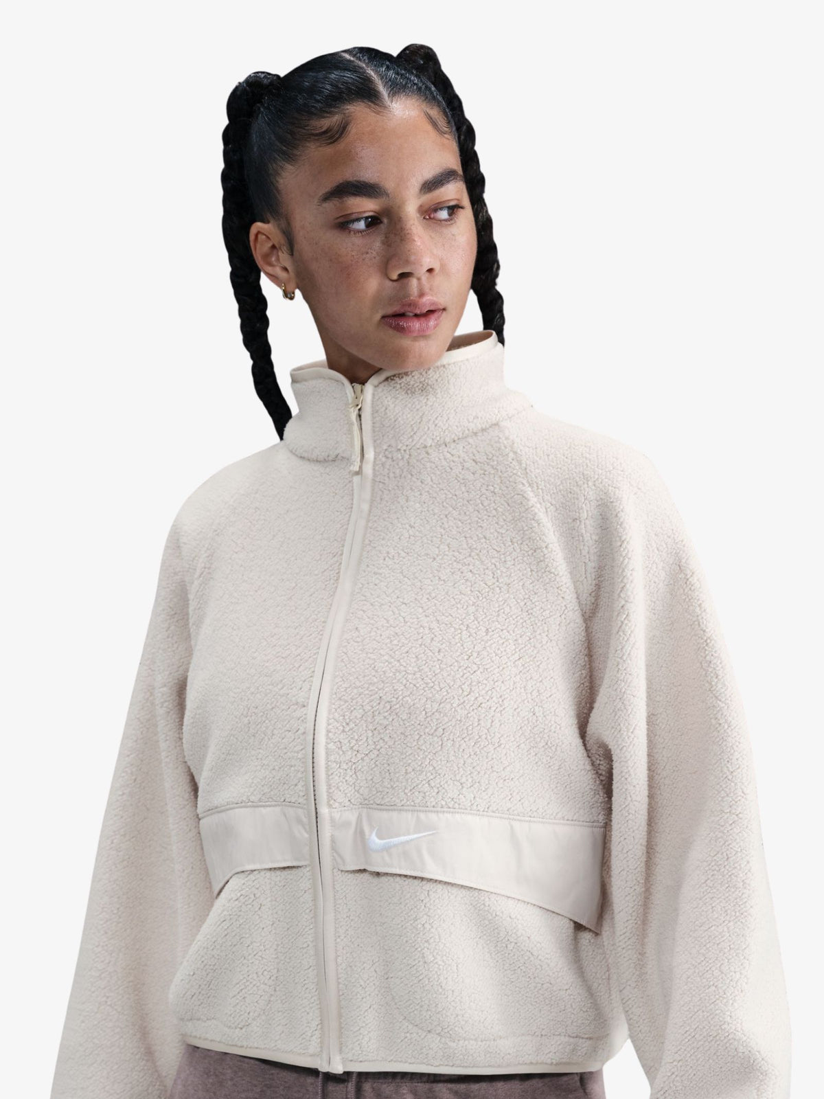 Nike Women's Sherpa Jacket | Lt Orewood Brn/Lt Orewood Brn