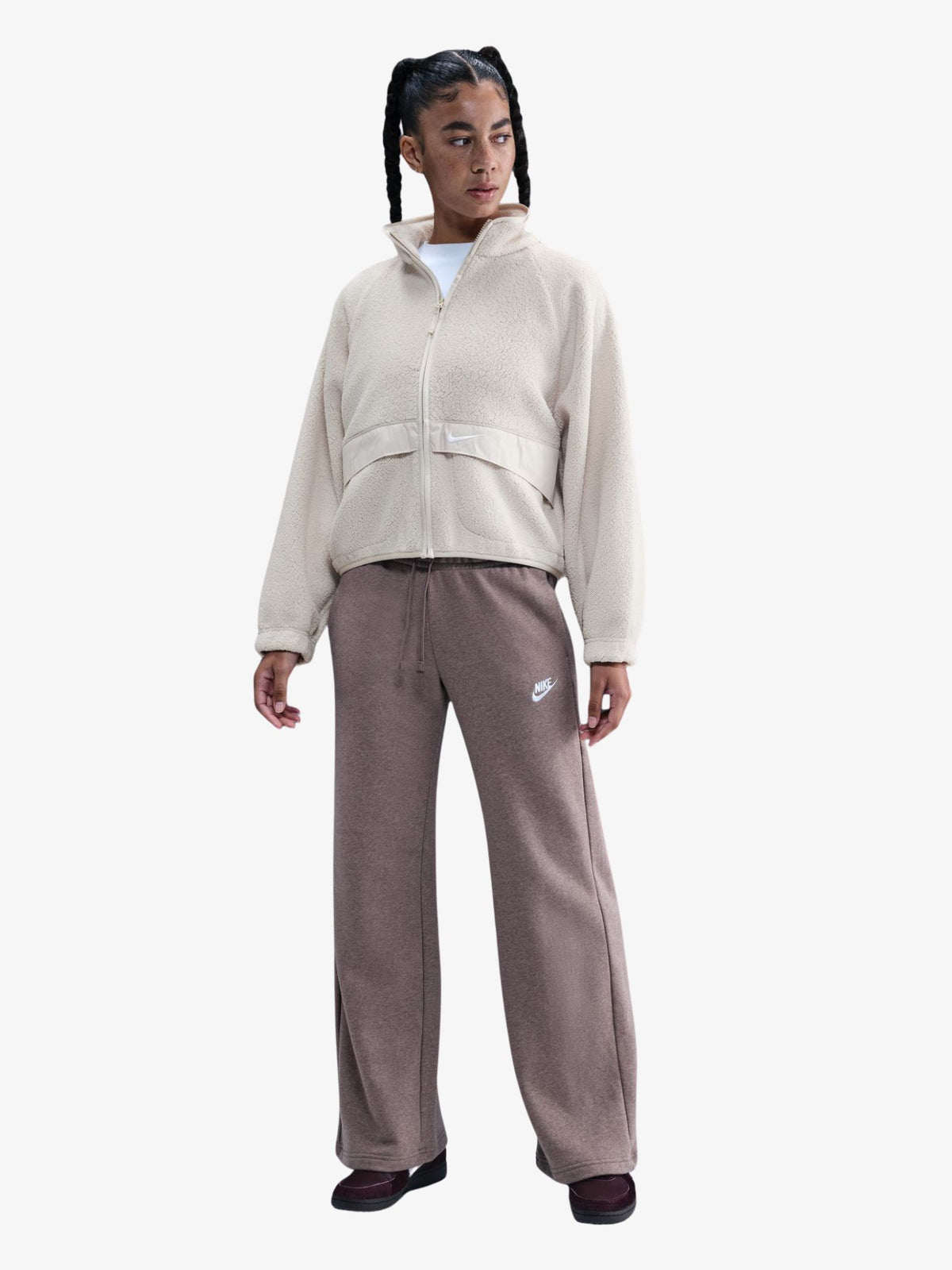 Nike Women's Sherpa Jacket | Lt Orewood Brn/Lt Orewood Brn