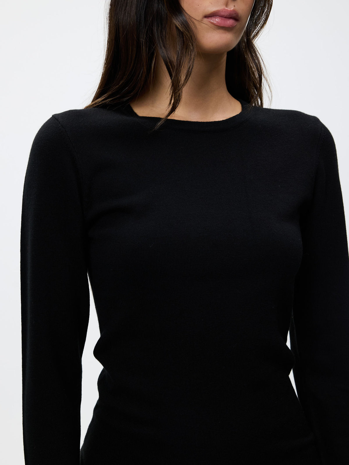 MSE Long Sleeve Knit Top | Black