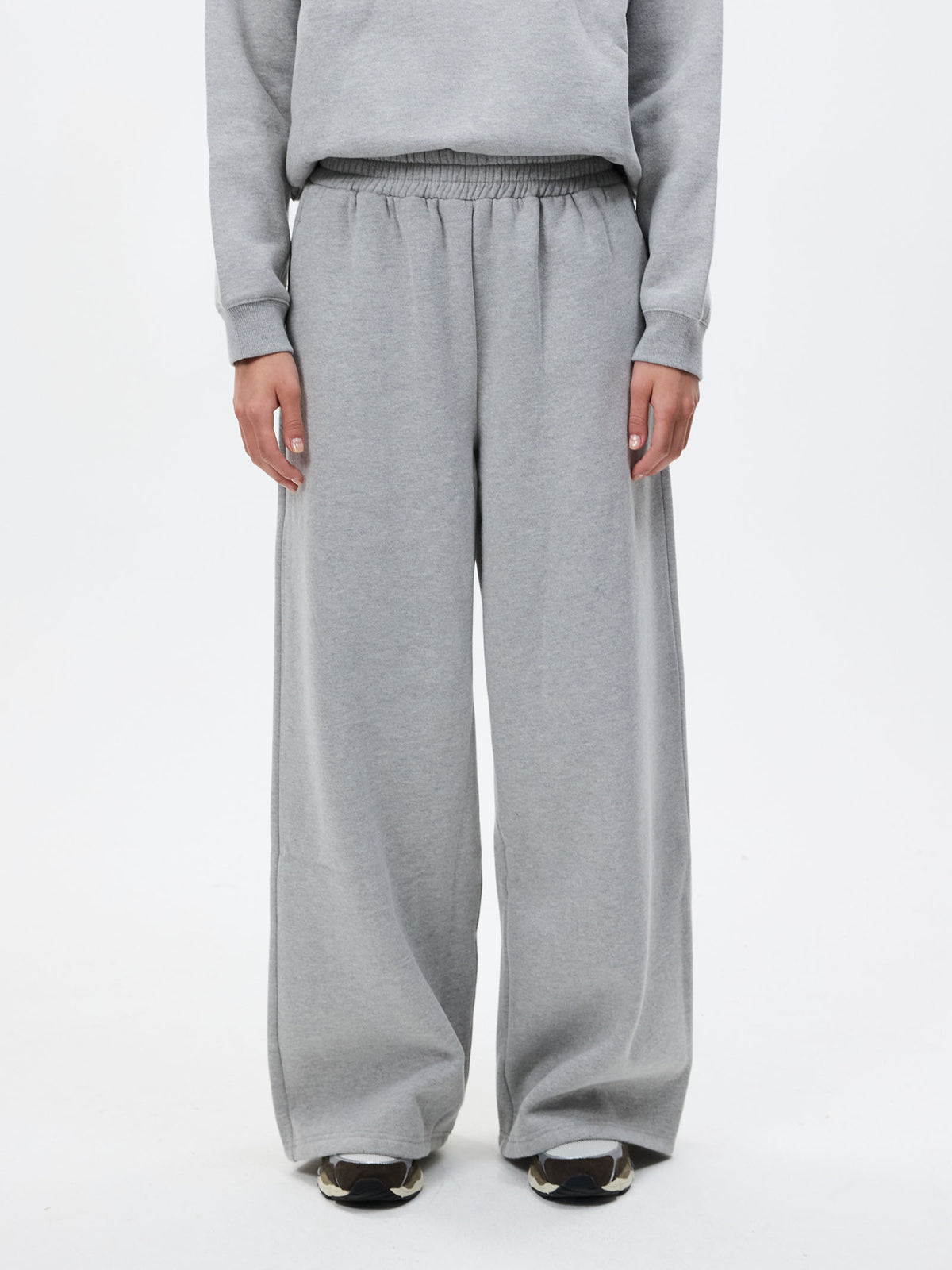 MSE Wide Leg Track Pant | Grey Marle