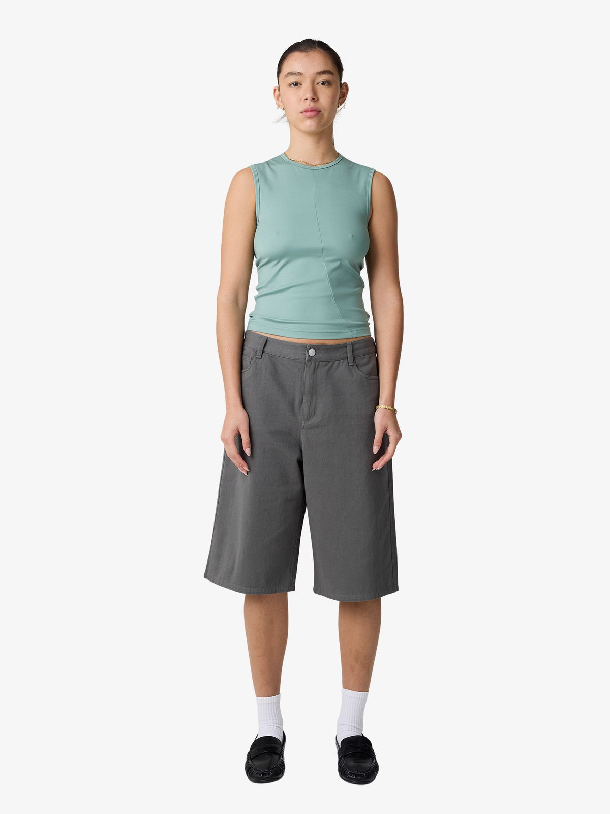 MSE Asymmetrical Tank Top | Cosmic Green