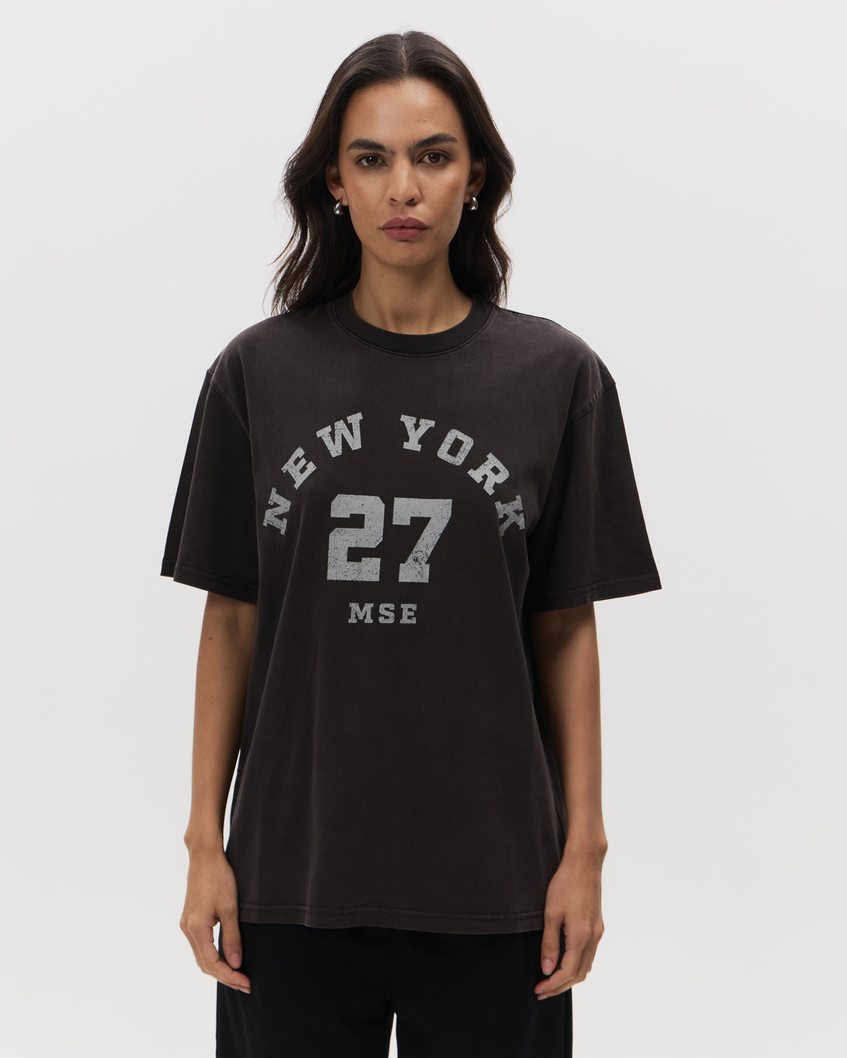 MSE NYC Oversized Tee | Washed Black