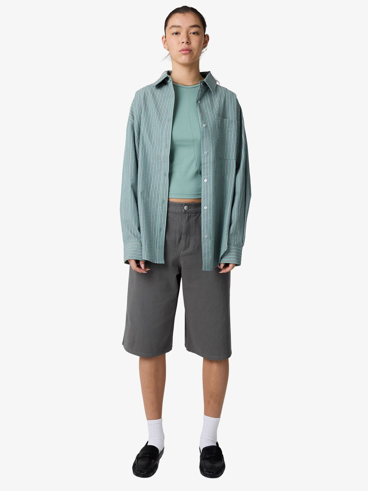 MSE Stripe Shirt | Aqua Stripe