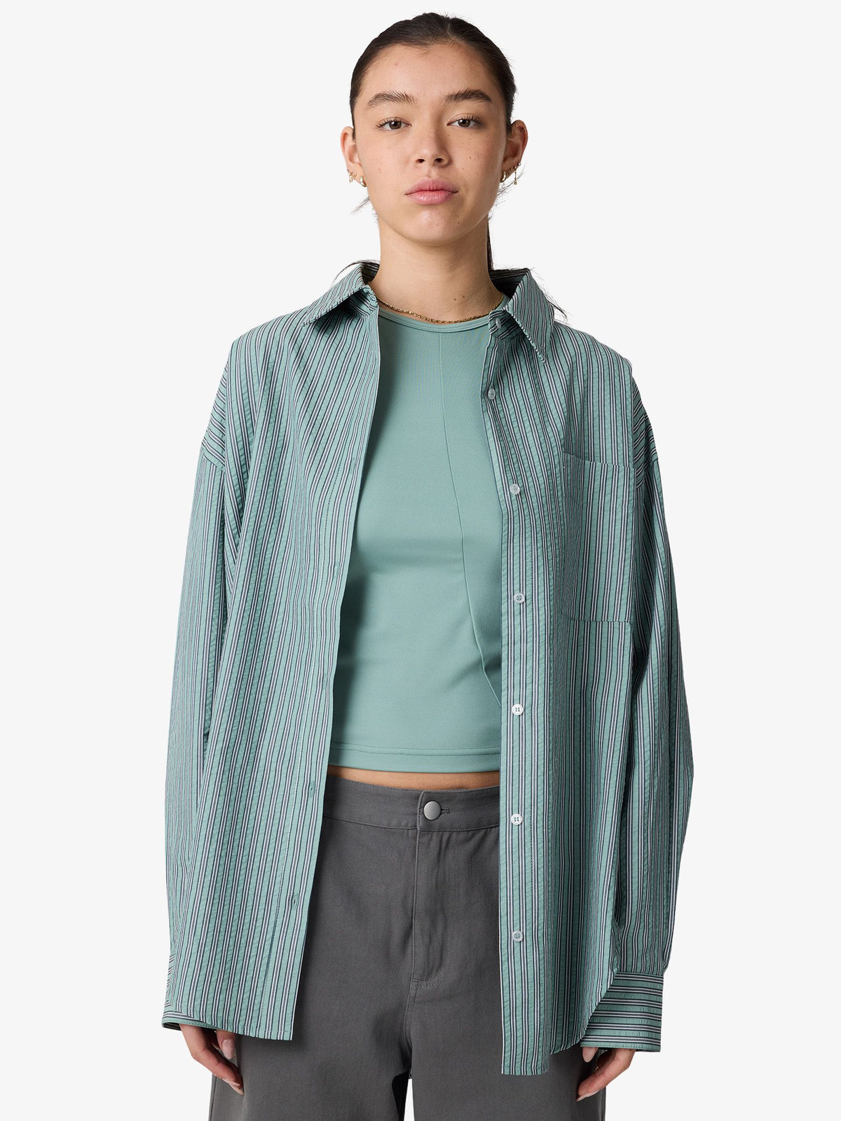 MSE Stripe Shirt | Aqua Stripe