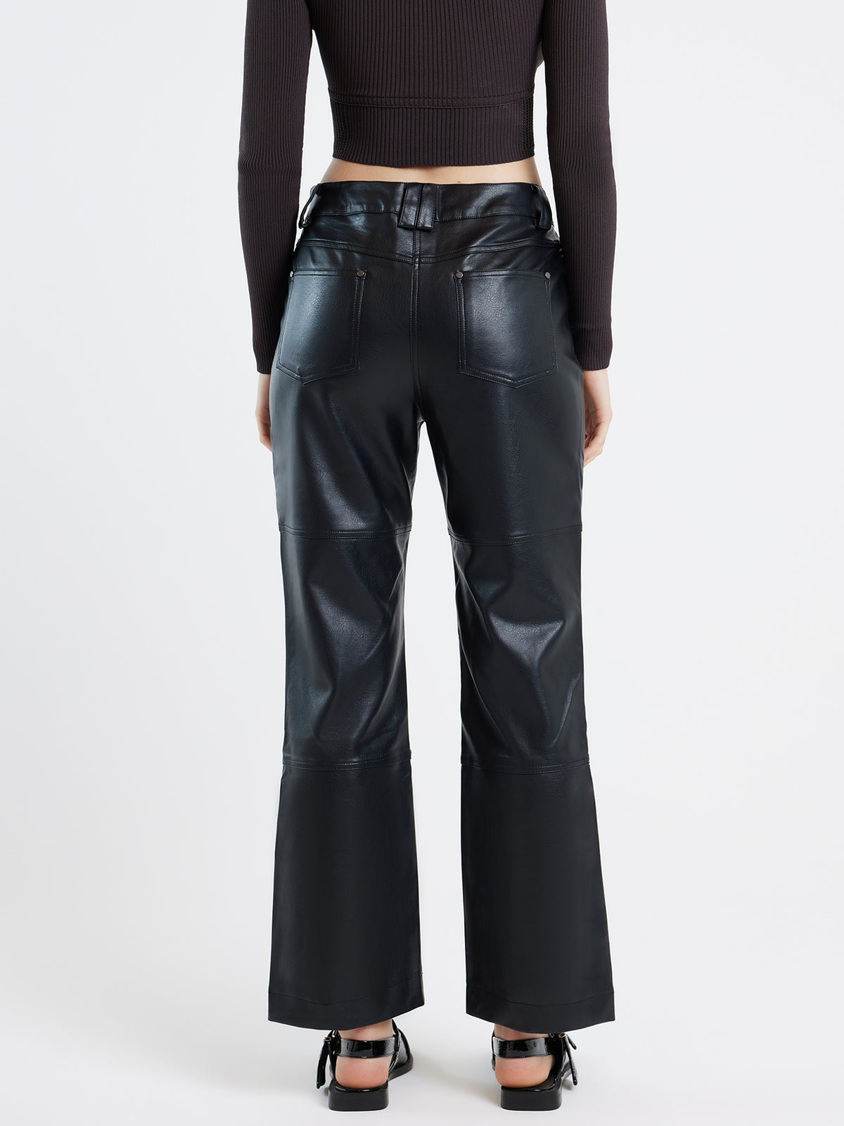 First Mse Nali Faux Leather Pants | Black
