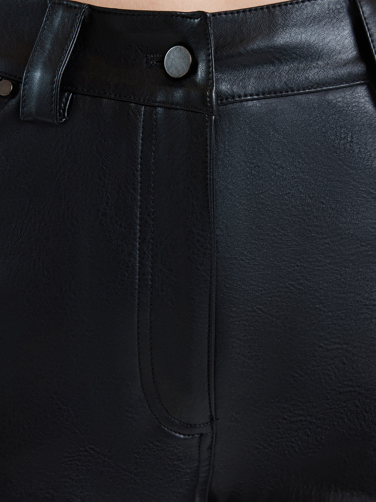 First Mse Nali Faux Leather Pants | Black