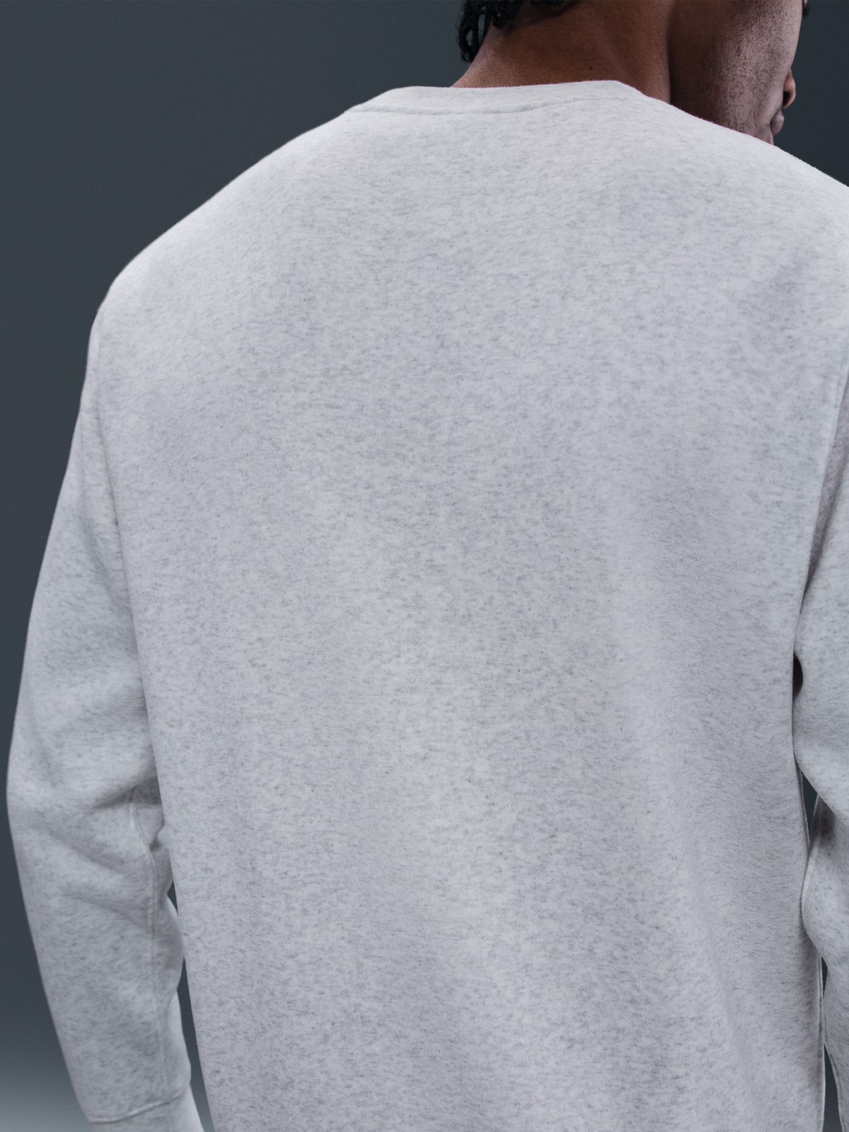 Nike Club Fleece Crew | Birch Heather/White