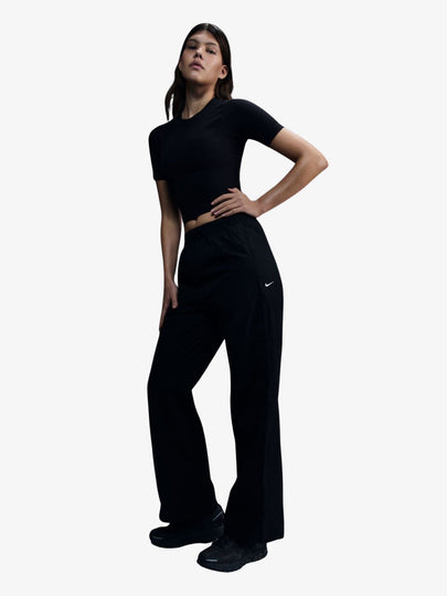 Women's High-Waisted Woven Open-Hem Pants