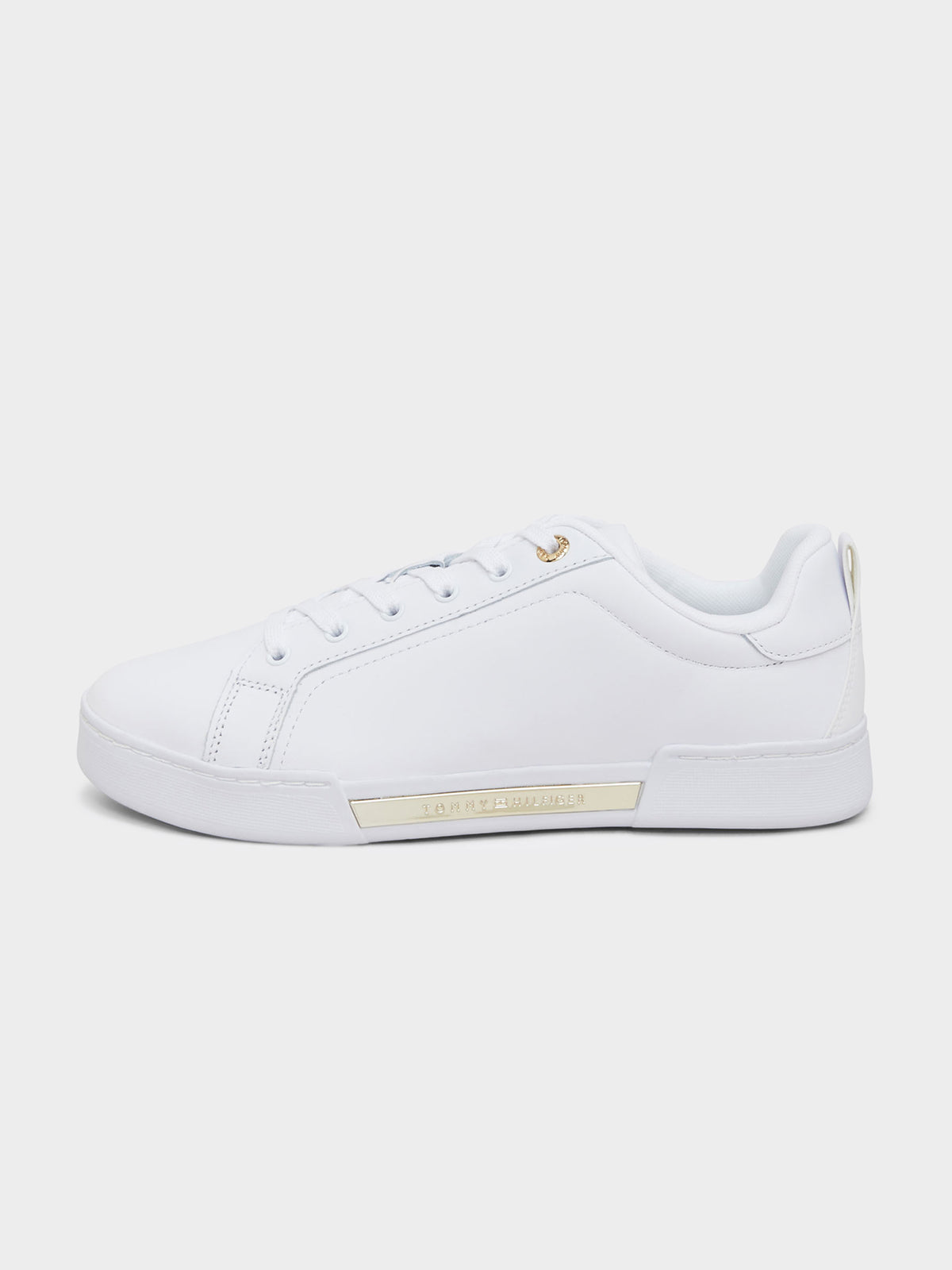 Womens Chique Court Sneakers in White &amp; Rose Gold