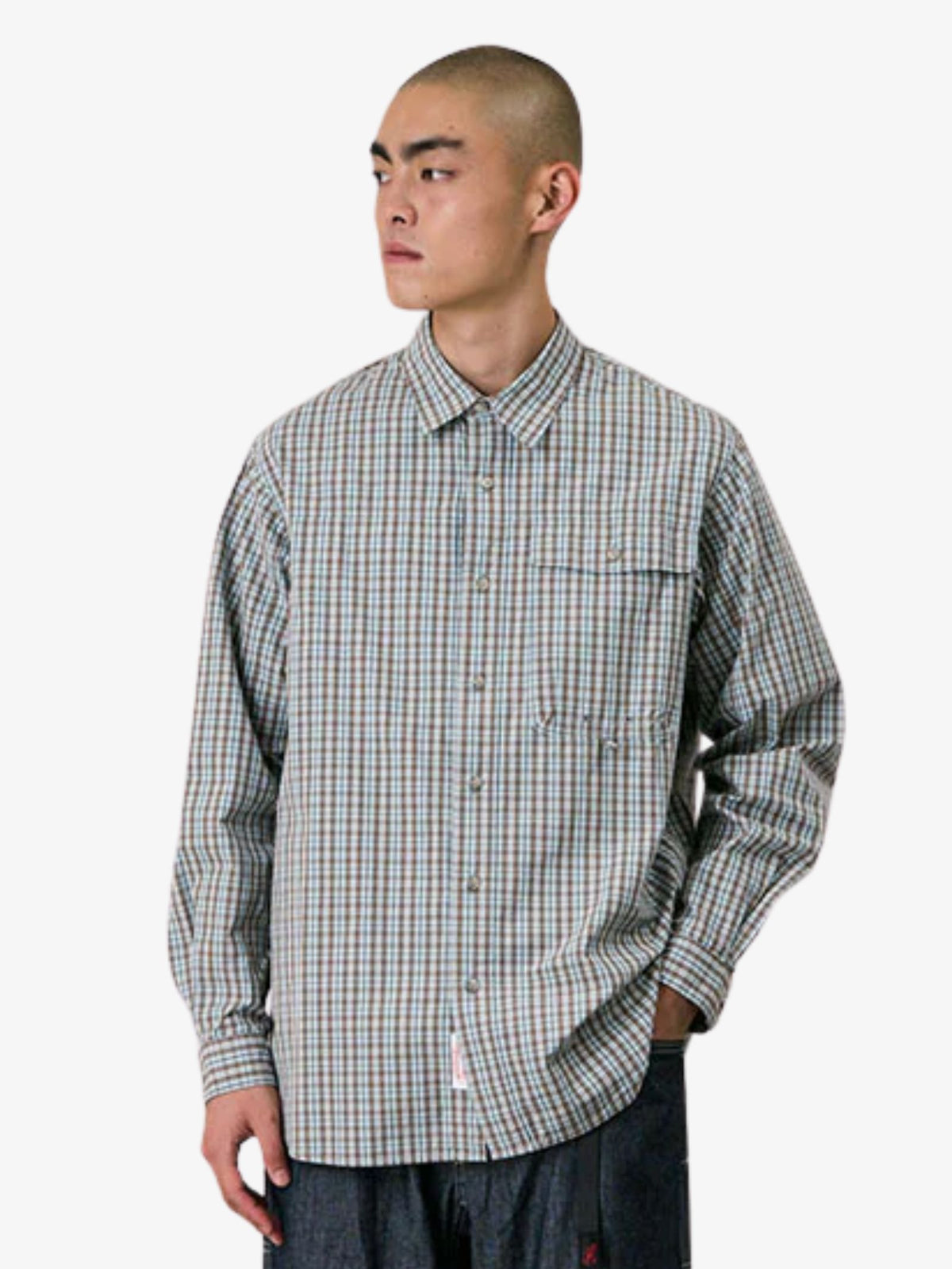 Gramicci Poplin Millwood Shirt | Brown