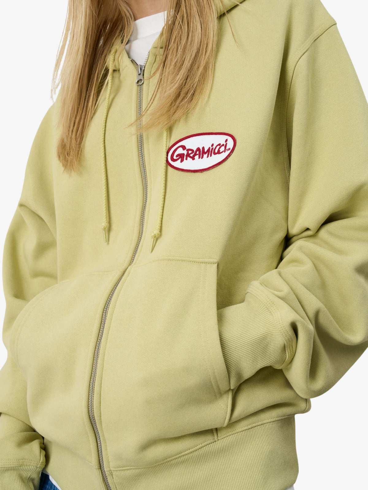 Gramicci Oval Patch Zip Hooded Sweatshirt | Lime