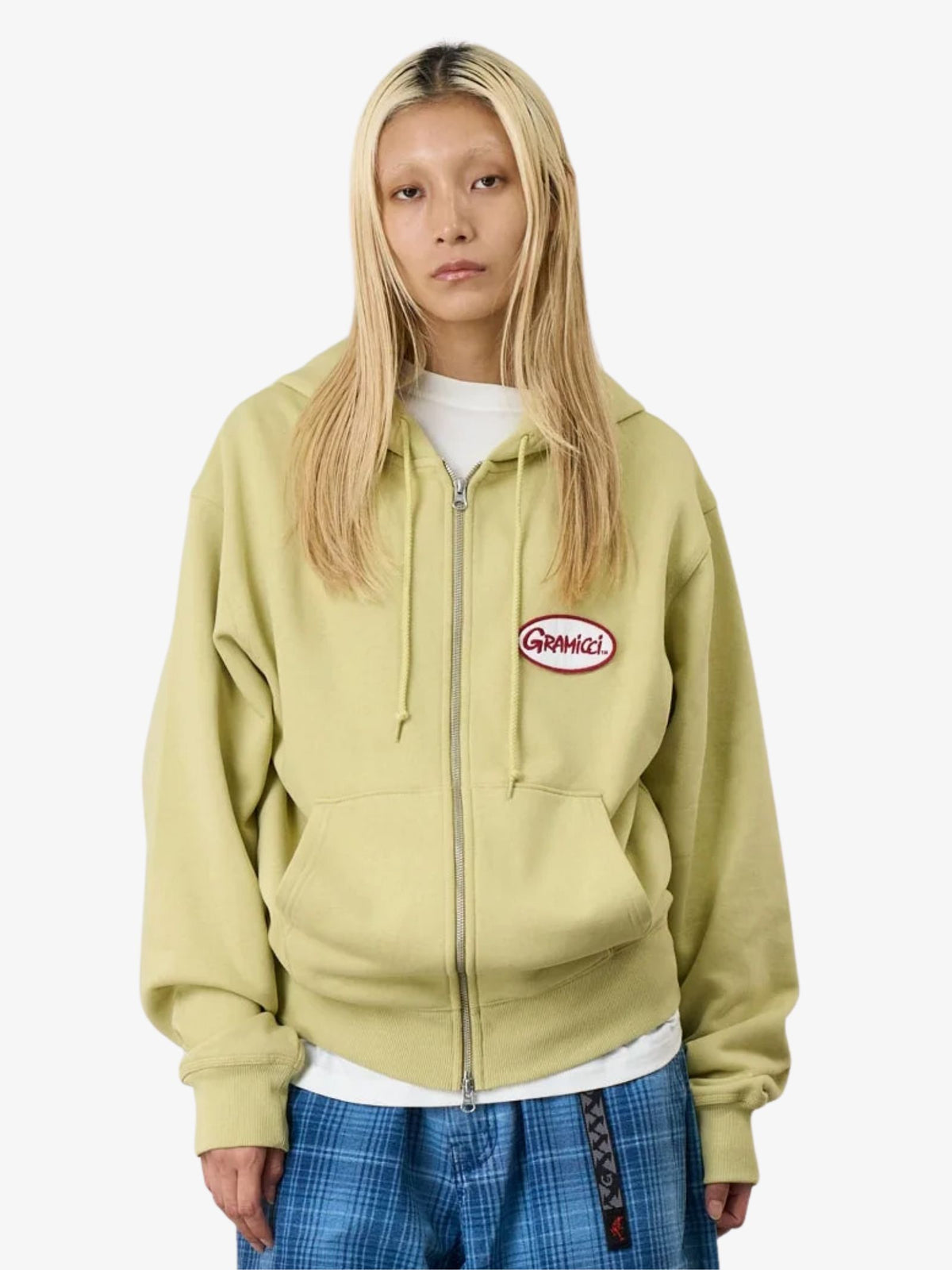 Gramicci Oval Patch Zip Hooded Sweatshirt | Lime