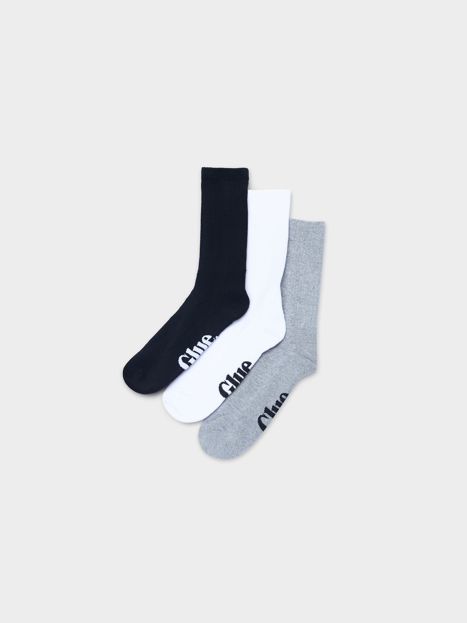 Glue 3 Pack Multi Colour Sock Crew